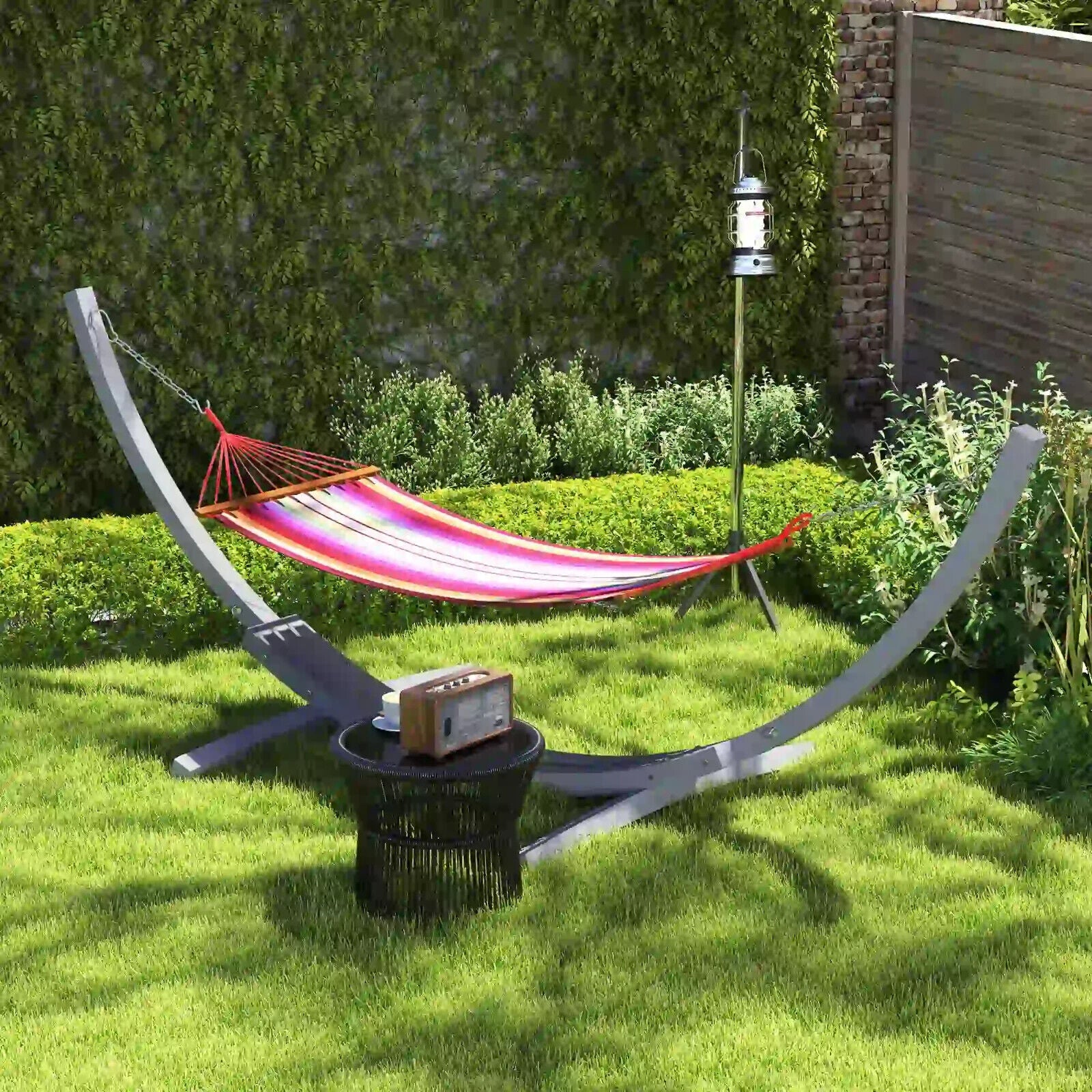 3.25m Wooden Hammock Stand Universal Fit Garden Camping Picnic Outdoor Accessory - Home and Garden Furniture Shop - #rustic - furniture#
