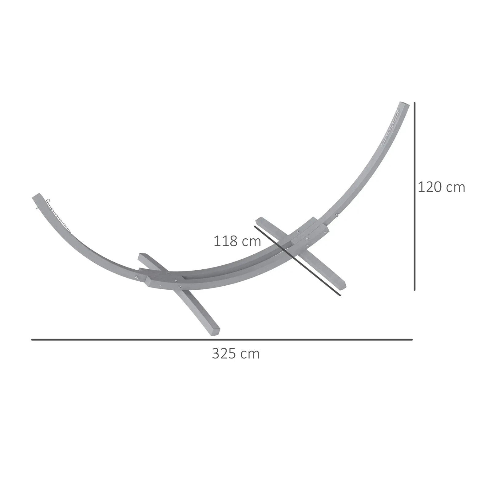 3.25m Wooden Hammock Stand Universal Fit Garden Camping Picnic Outdoor Accessory - Home and Garden Furniture Shop - #rustic - furniture#