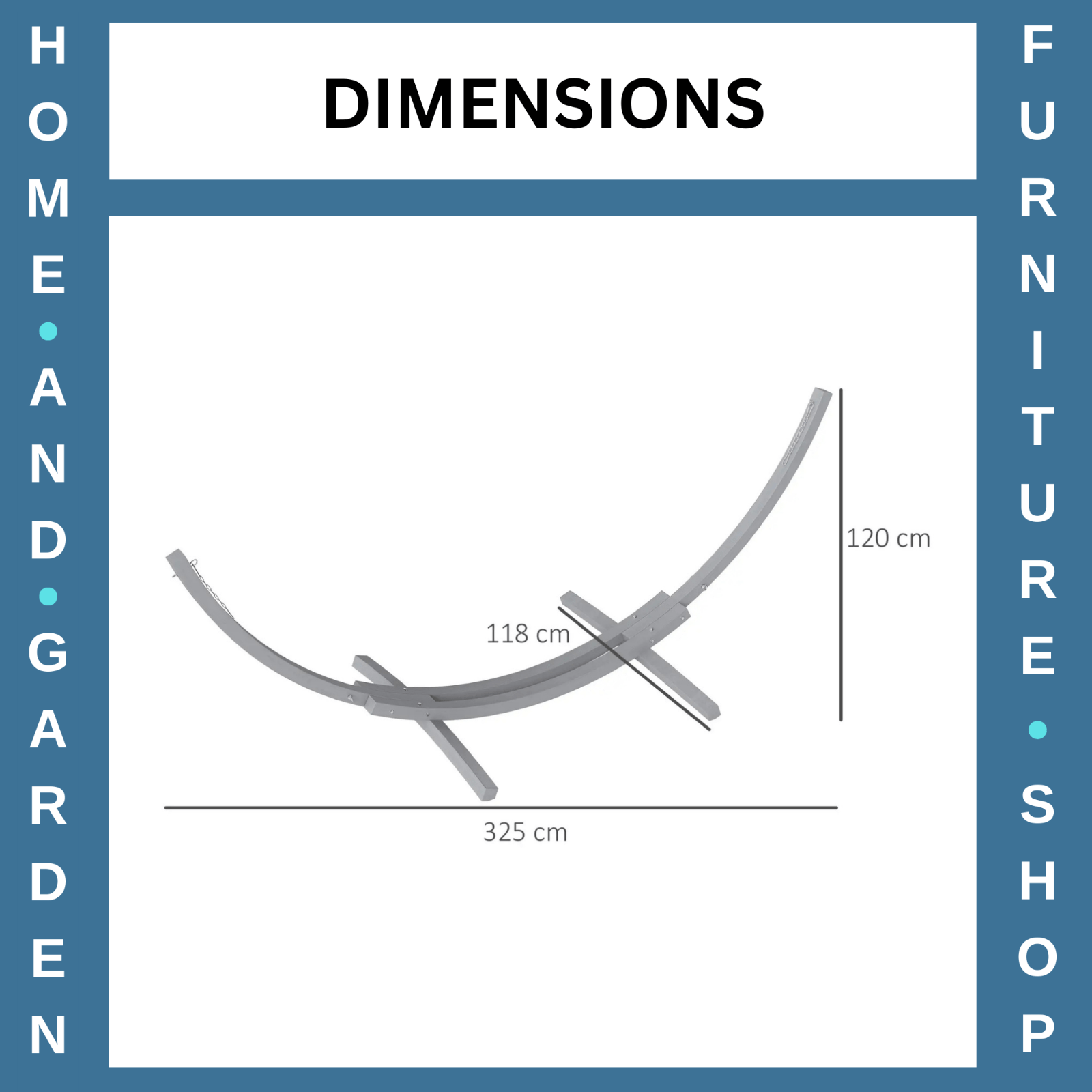 3.25m Wooden Hammock Stand Universal Fit Garden Camping Picnic Outdoor Accessory - Home and Garden Furniture Shop - rustic - furniture