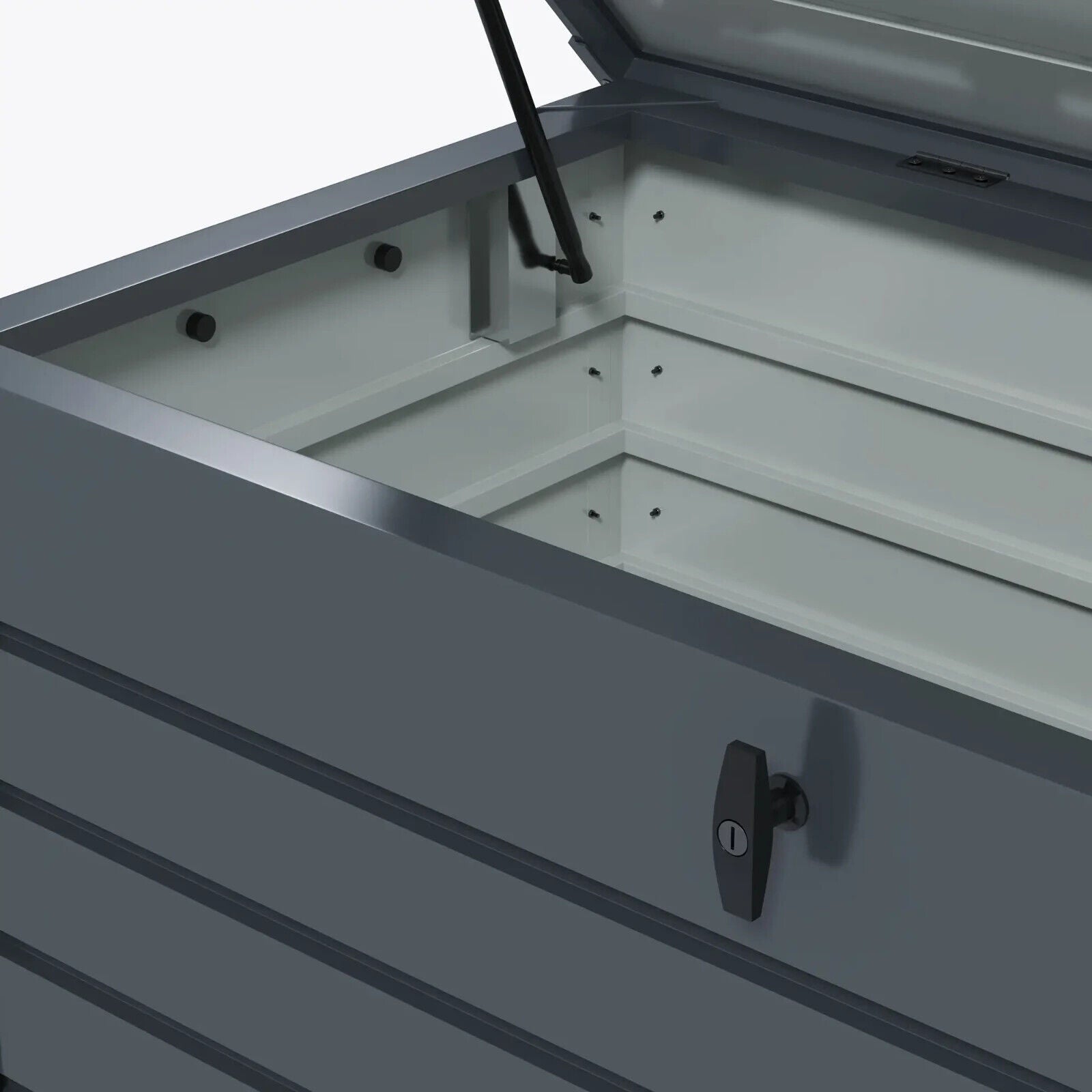 331 Litre Garden Storage Box Outdoor Waterproof Chest w/ Wheel Lockable Lid Shed - Home and Garden Furniture Shop - #rustic - furniture#