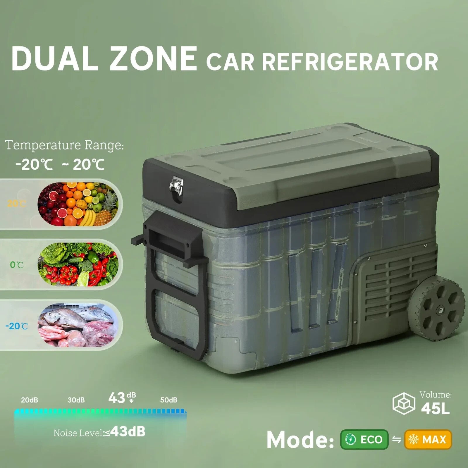 33L Car Refrigerator Portable Fridge Freezer Compressor Car Electric Cooler Box - Home and Garden Furniture Shop - rustic - furniture