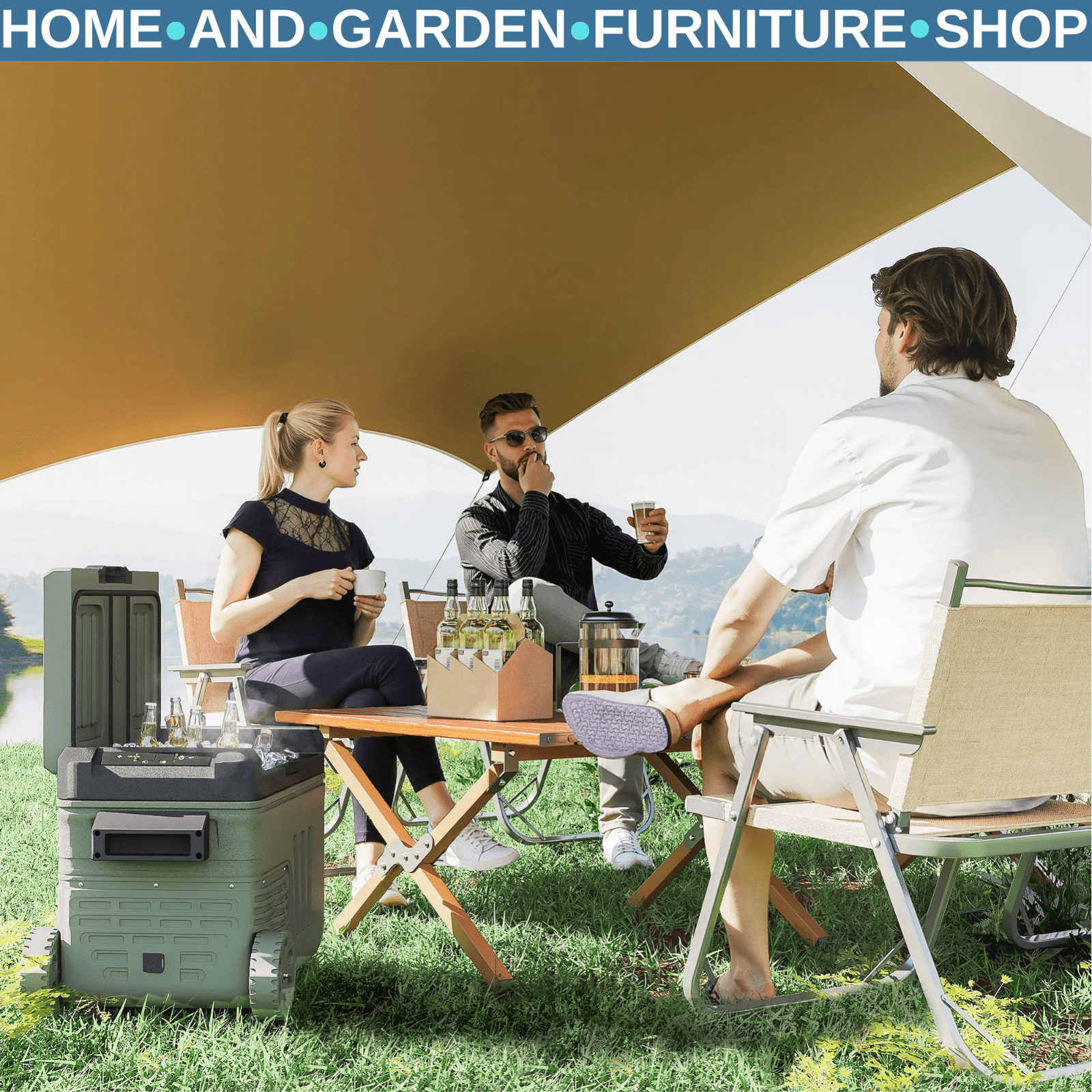 33L Car Refrigerator Portable Fridge Freezer Compressor Car Electric Cooler Box - Home and Garden Furniture Shop - rustic - furniture