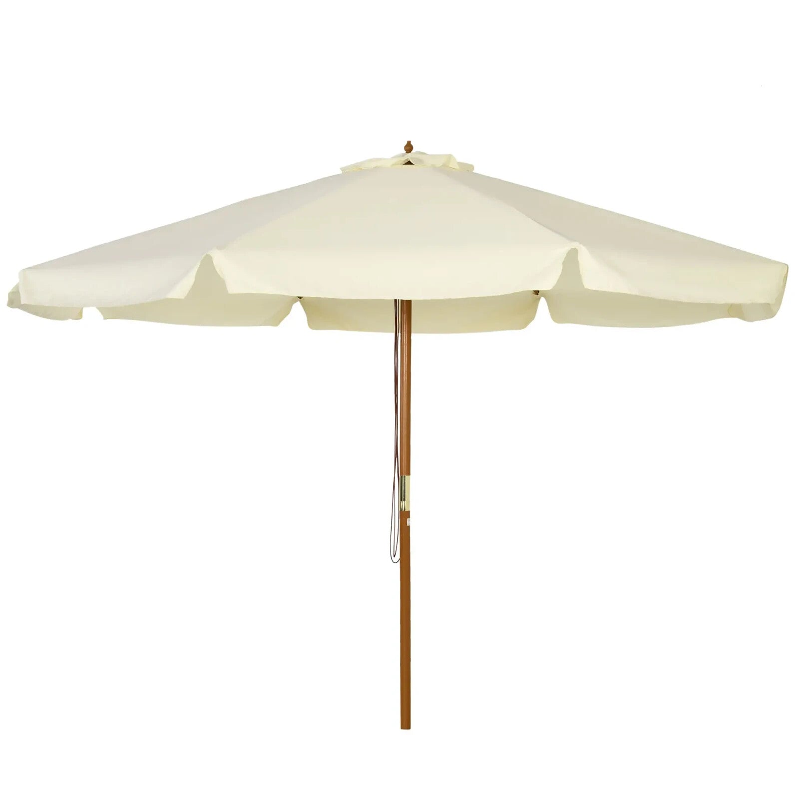 3.3m Garden Parasol Patio Umbrella Outdoor Sun Shade w/ Bamboo Ribs & Wood Pole - Home and Garden Furniture Shop - rustic - furniture