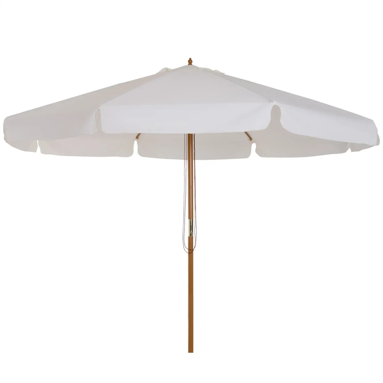 3.3m Garden Parasol Umbrella Outdoor Sun Shade Canopy w/ Bamboo Ribs Wooden Pole - Home and Garden Furniture Shop - rustic - furniture