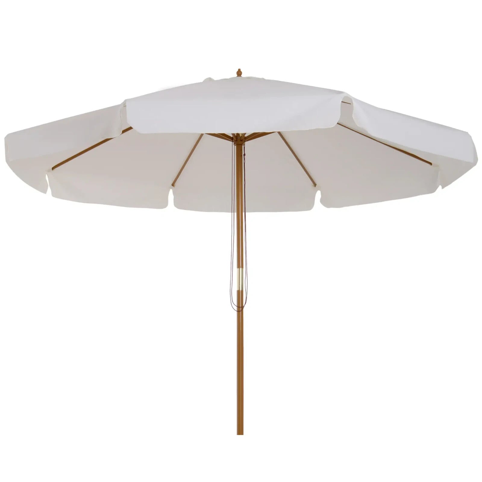 3.3m Garden Parasol Umbrella Outdoor Sun Shade Canopy w/ Bamboo Ribs Wooden Pole - Home and Garden Furniture Shop - rustic - furniture
