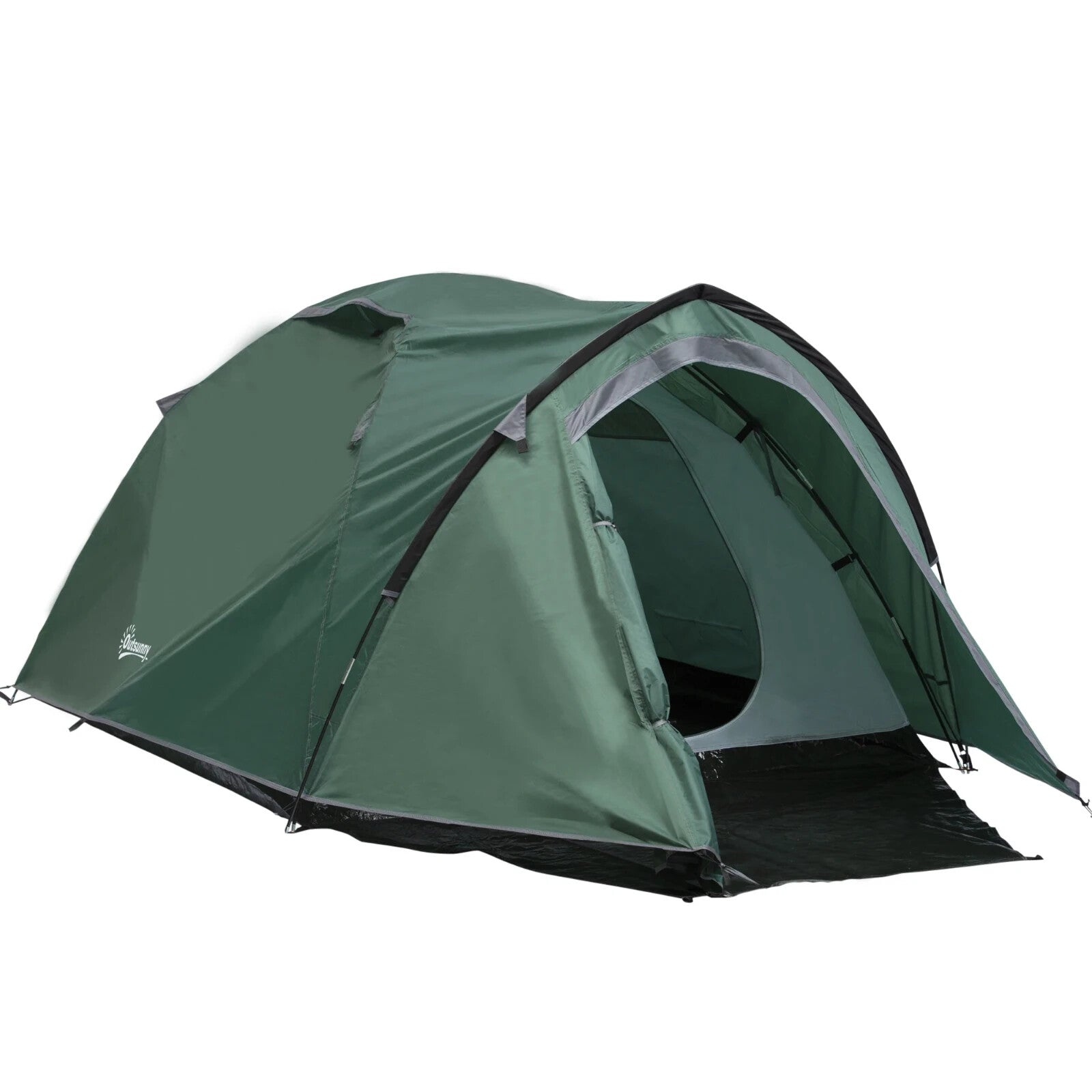 3–4 Person Dome Tent with Large Windows Waterproof Shelter for Family Camping - Home and Garden Furniture Shop - rustic - furniture