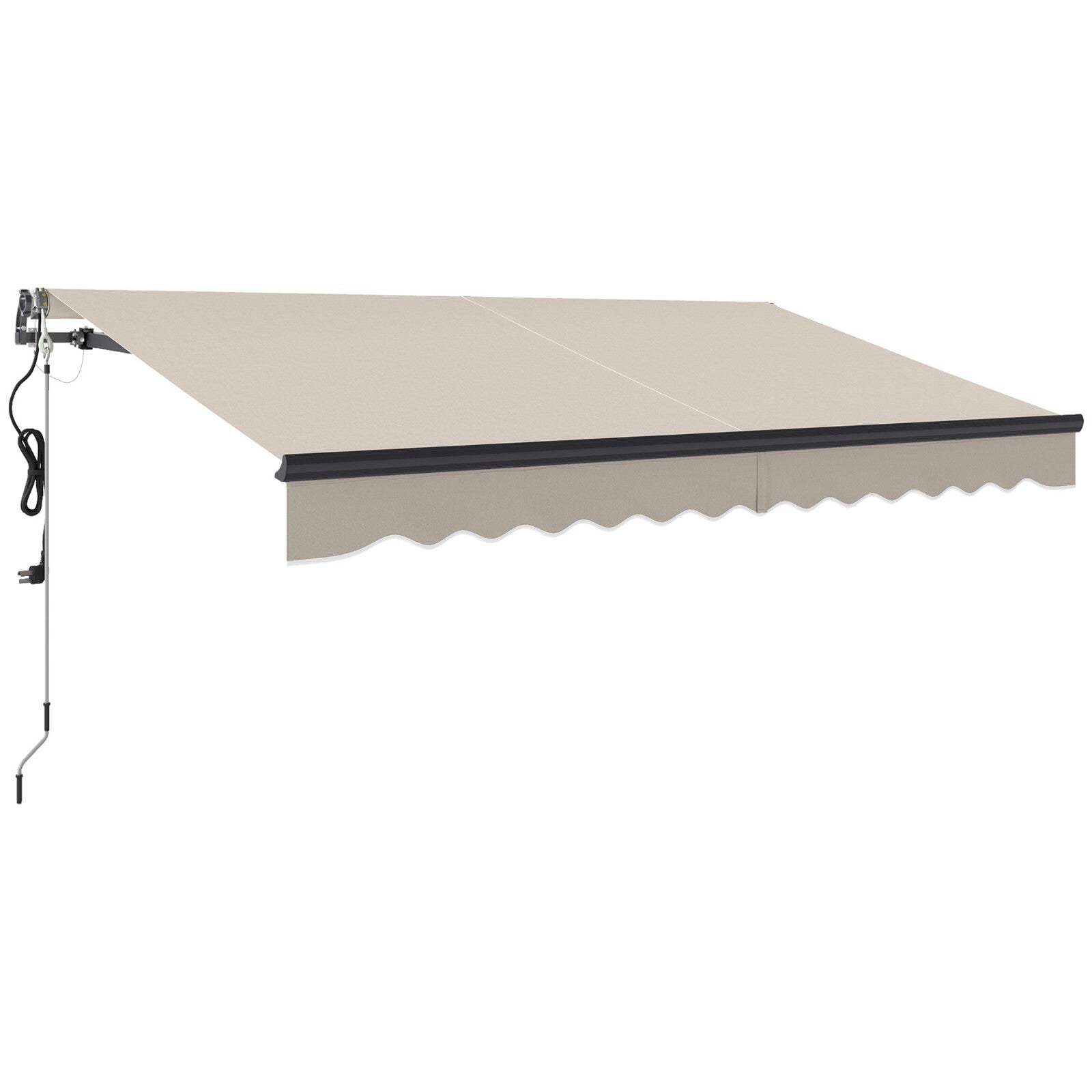 3.5 x 3 m Electric Retractable Awning Remote Control Aluminium Frame Sun Shade - Home and Garden Furniture Shop - rustic - furniture
