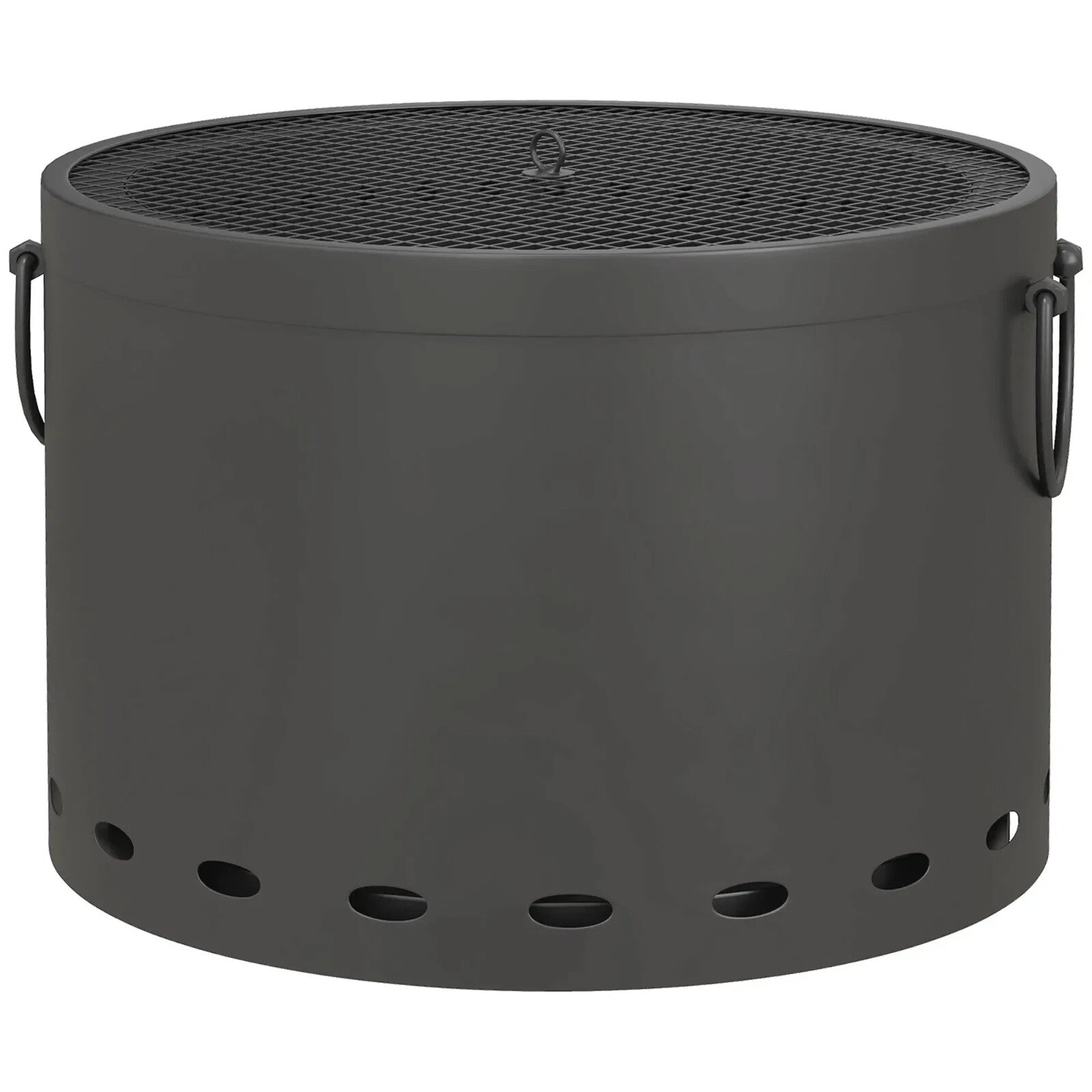 38cm Smokeless Portable Wood Burning Firepit with Screen and Poker for Camping - Home and Garden Furniture Shop - rustic - furniture