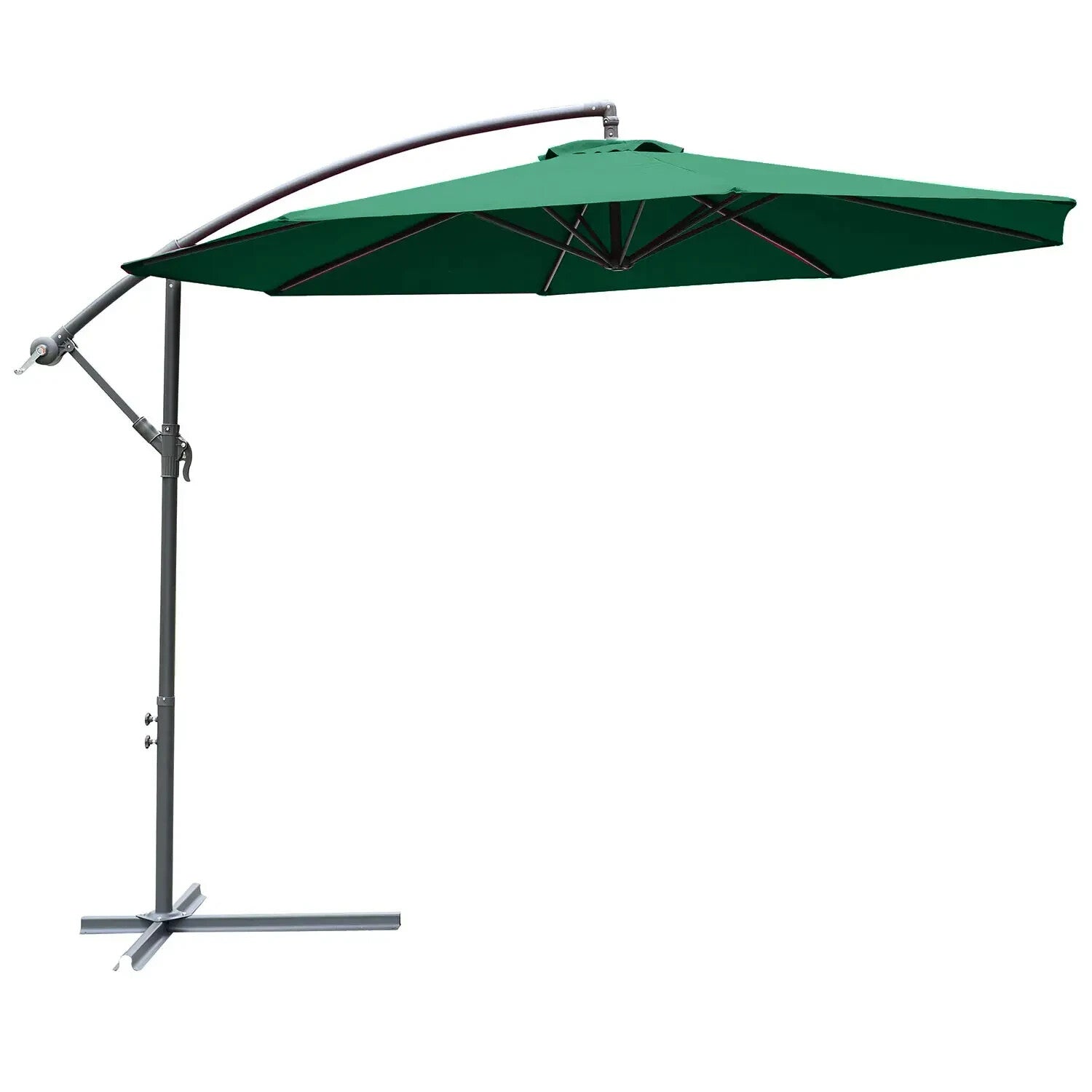 3m Hanging Banana Garden Parasol Cantilever Patio Sun Umbrella Outdoor Shade - Home and Garden Furniture Shop - rustic - furniture