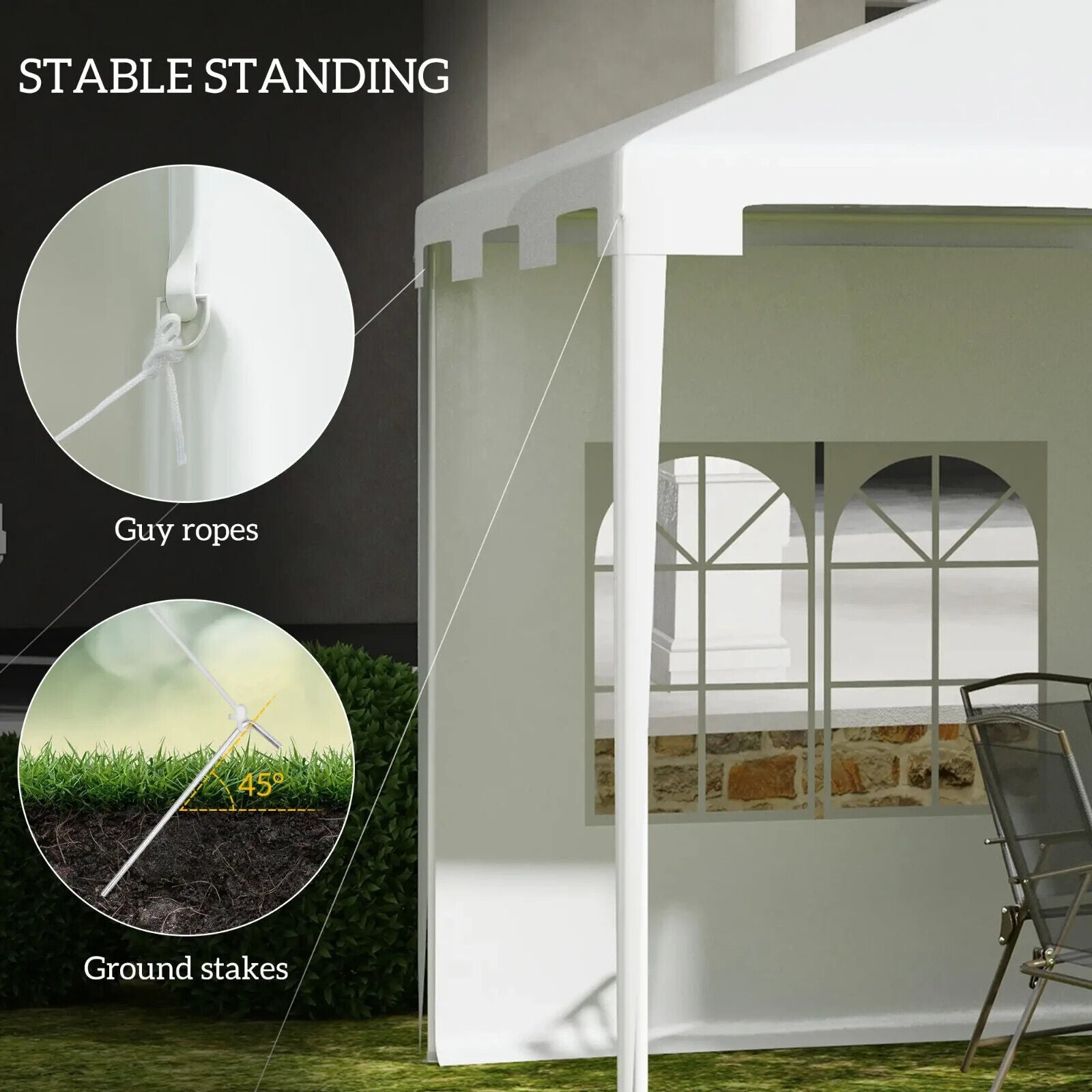 3m x 4m Outdoor Garden Gazebo Wedding Party Tent Canopy Marquee White Shelter - Home and Garden Furniture Shop - #rustic - furniture#