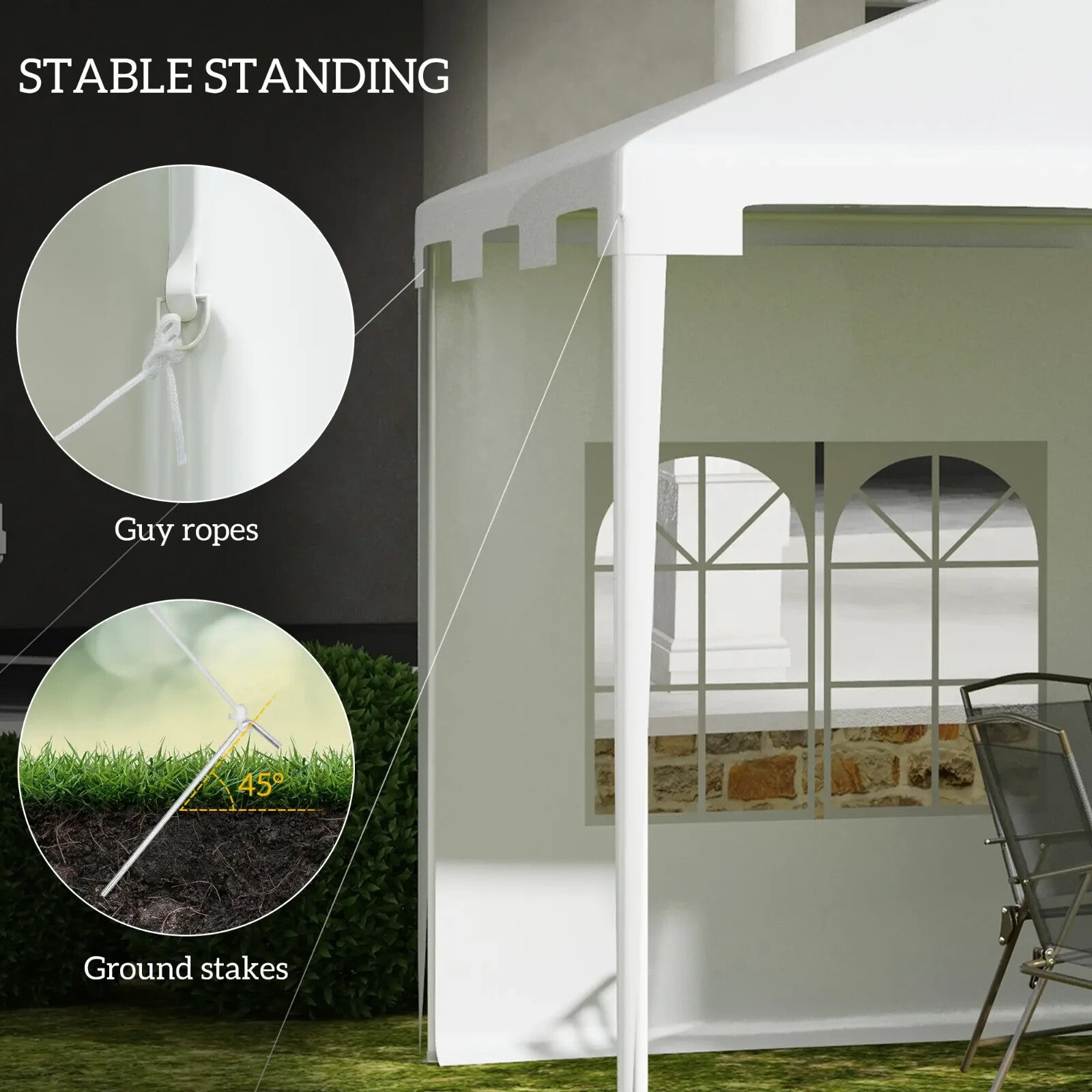 3m x 4m Outdoor Garden Gazebo Wedding Party Tent Canopy Marquee White Shelter - Home and Garden Furniture Shop - rustic - furniture