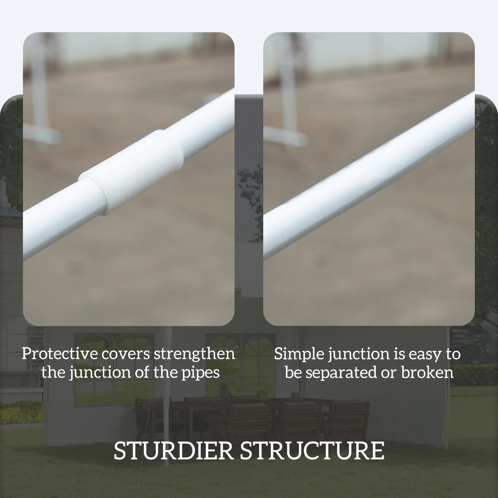 3m x 4m Outdoor Garden Gazebo Wedding Party Tent Canopy Marquee White Shelter - Home and Garden Furniture Shop - rustic - furniture