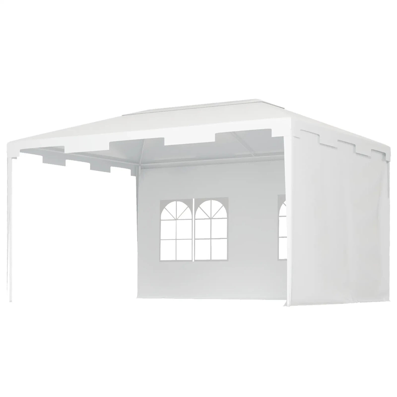 3m x 4m Outdoor Garden Gazebo Wedding Party Tent Canopy Marquee White Shelter - Home and Garden Furniture Shop - rustic - furniture