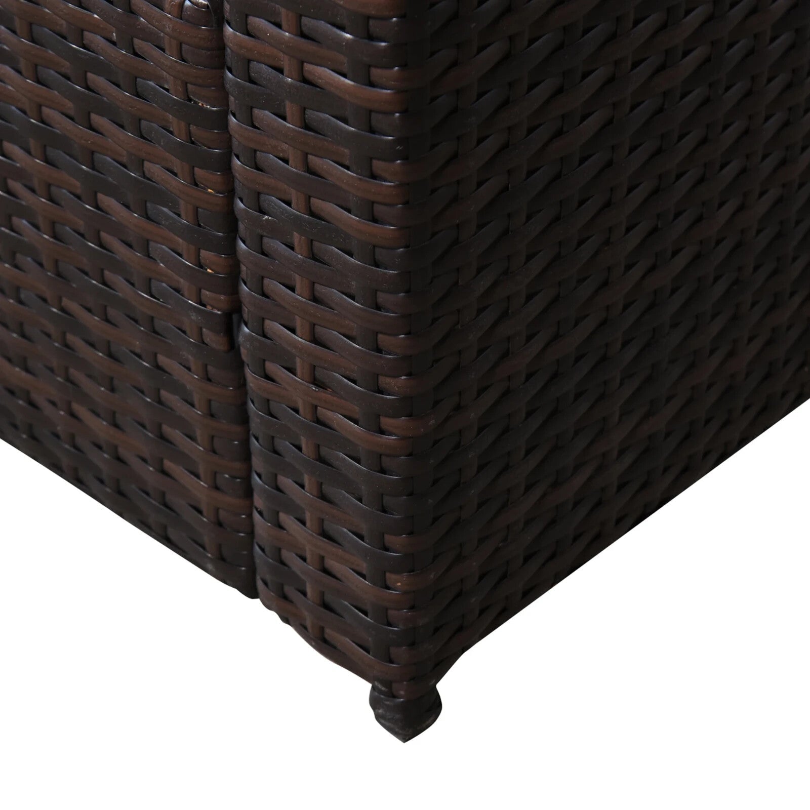 3Pcs Patio 2 Seater Rattan Sofa Garden Furniture Set Coffee Table Seat Cushions - Home and Garden Furniture Shop - rustic - furniture