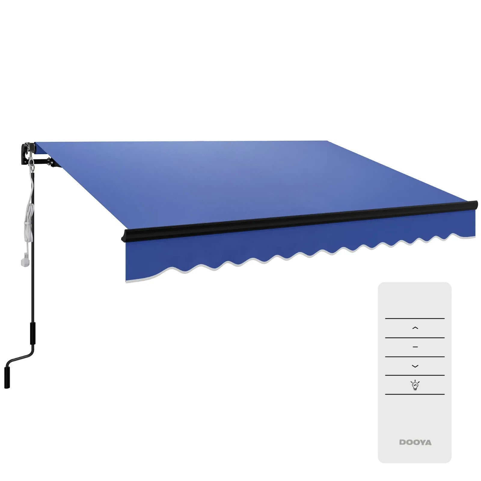 3x2.5m Electric Retractable Awning with LED Light Remote Aluminium Patio Canopy - Home and Garden Furniture Shop - rustic - furniture