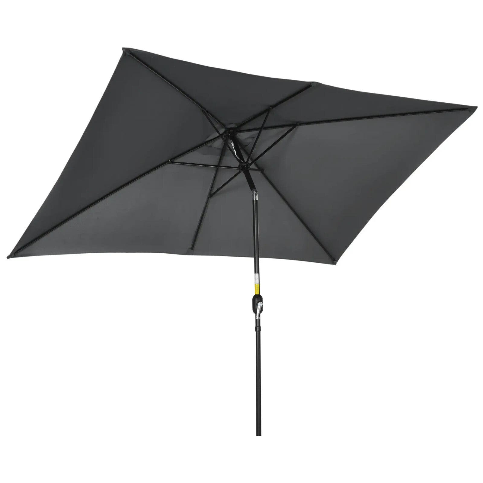 3x2m Rectangular Garden Parasol Patio Umbrella with Crank Tilt Aluminium Frame - Home and Garden Furniture Shop - rustic - furniture