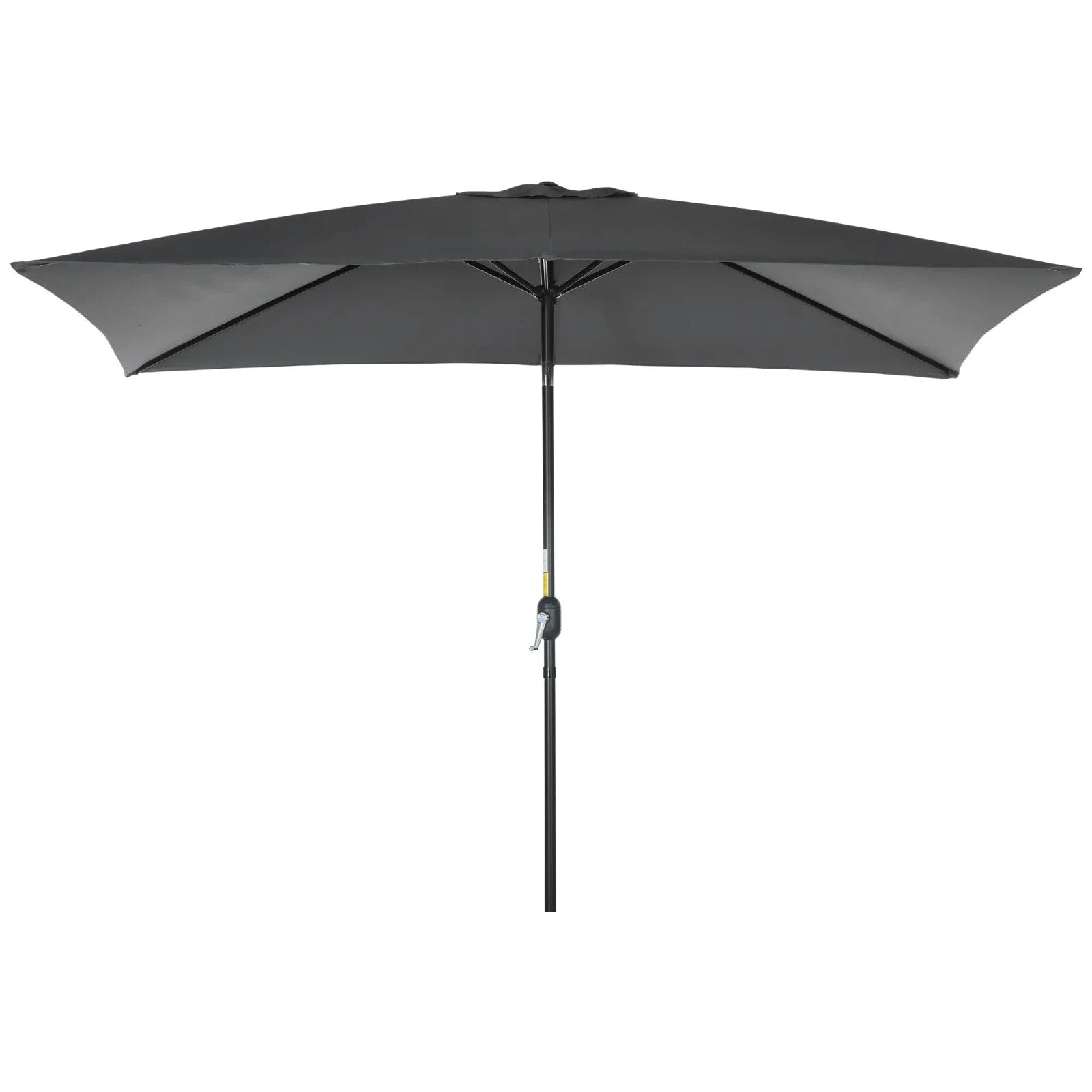 3x2m Rectangular Garden Parasol Patio Umbrella with Crank Tilt Aluminium Frame - Home and Garden Furniture Shop - rustic - furniture