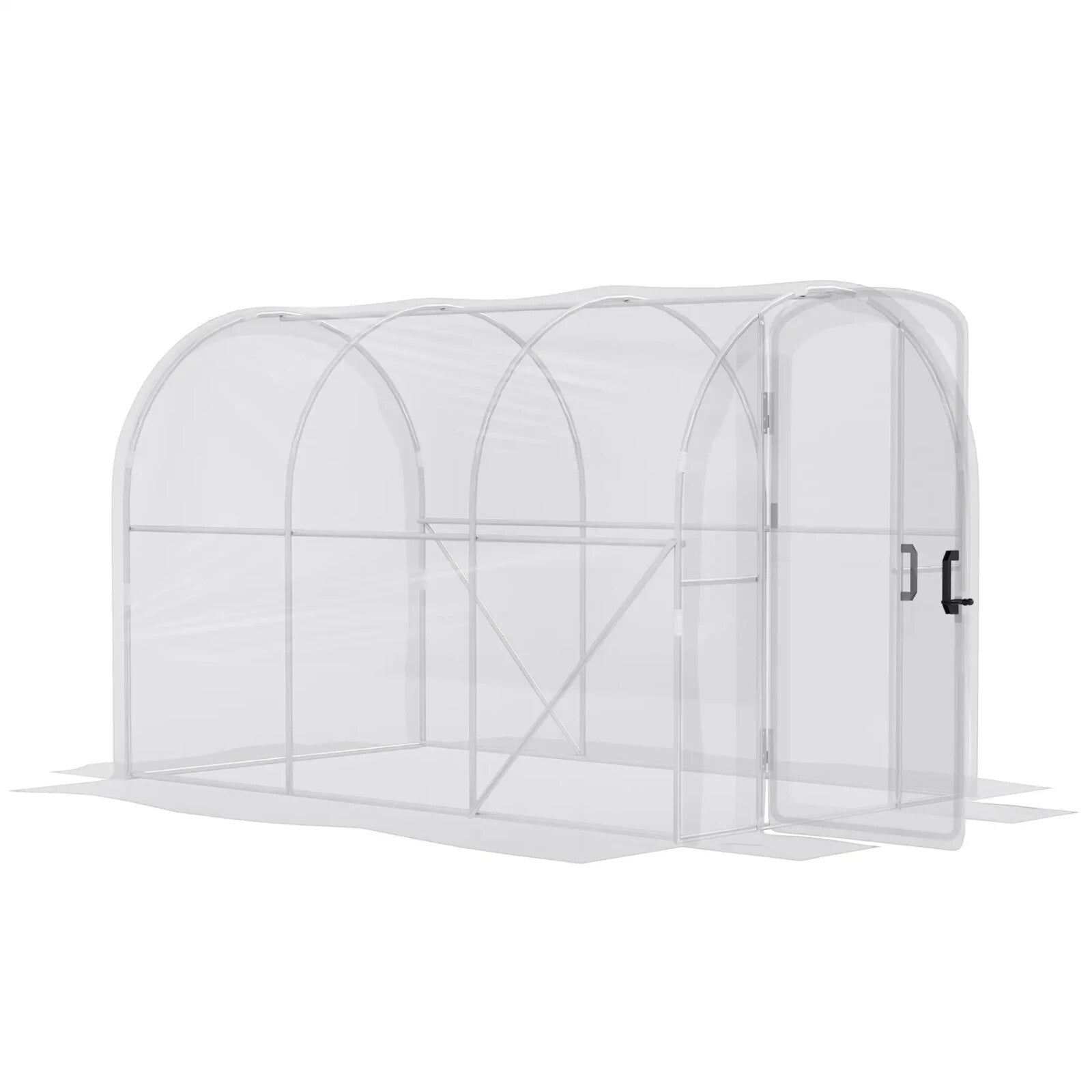 3x2x2m Walk In Polytunnel Greenhouse with PE Cover and Steel Frame Grow House - Home and Garden Furniture Shop - rustic - furniture