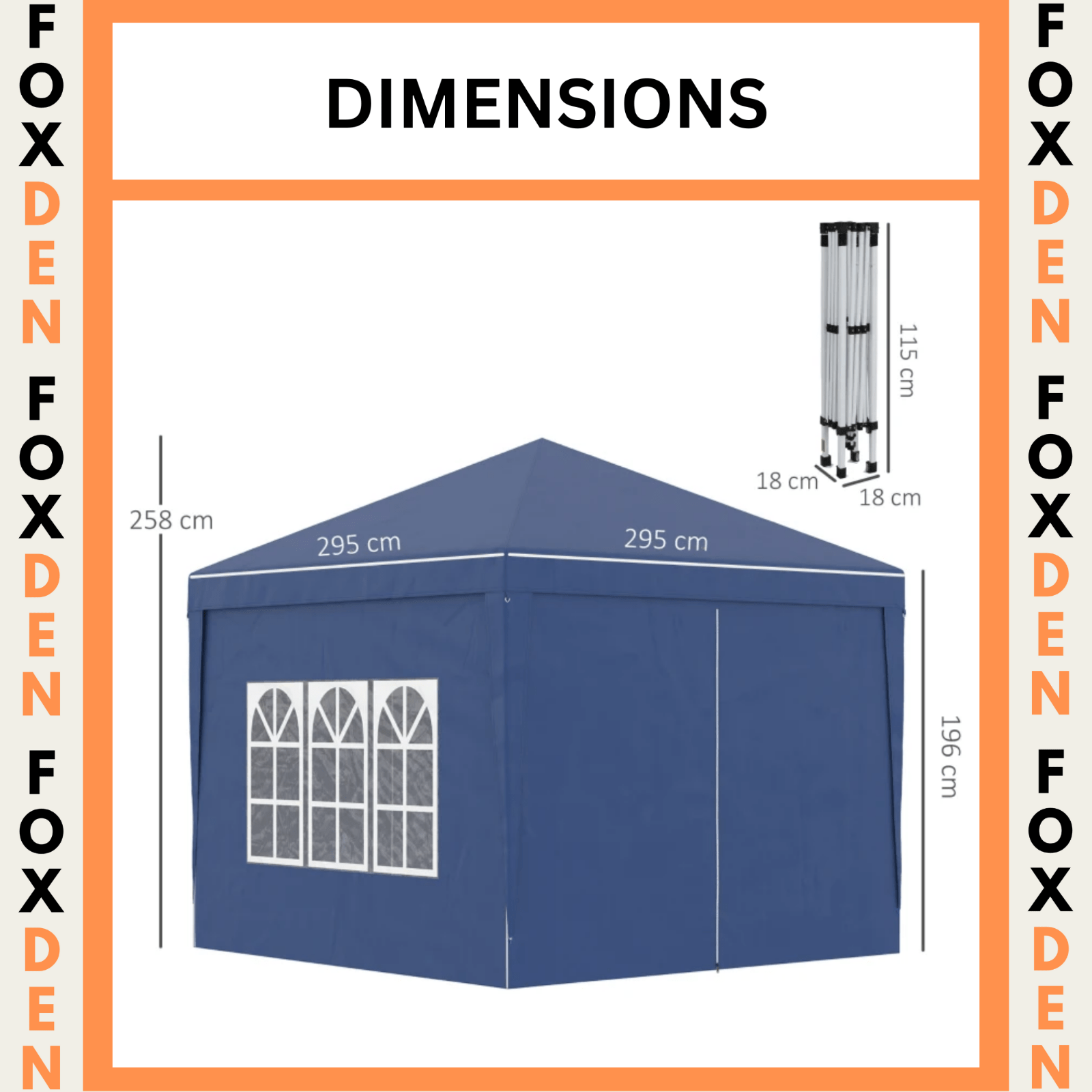 3x3 m Pop Up Garden Gazebo with Sides Party Tent Canopy Marquee Hot Tub Roof Bag - Home and Garden Furniture Shop - rustic - furniture