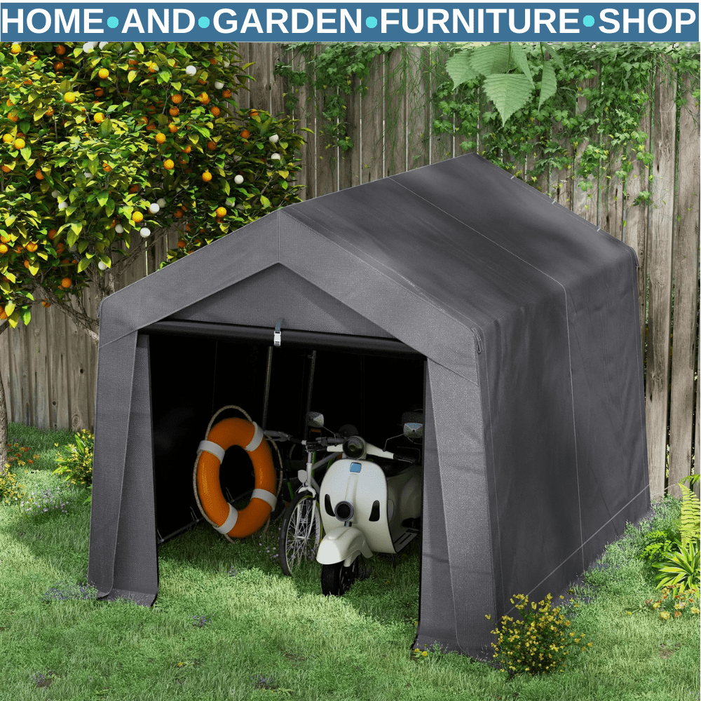 3x3 m Portable Waterproof Shed Garden Storage Tent w/ Vent Window for Bike Tools - Home and Garden Furniture Shop - rustic - furniture