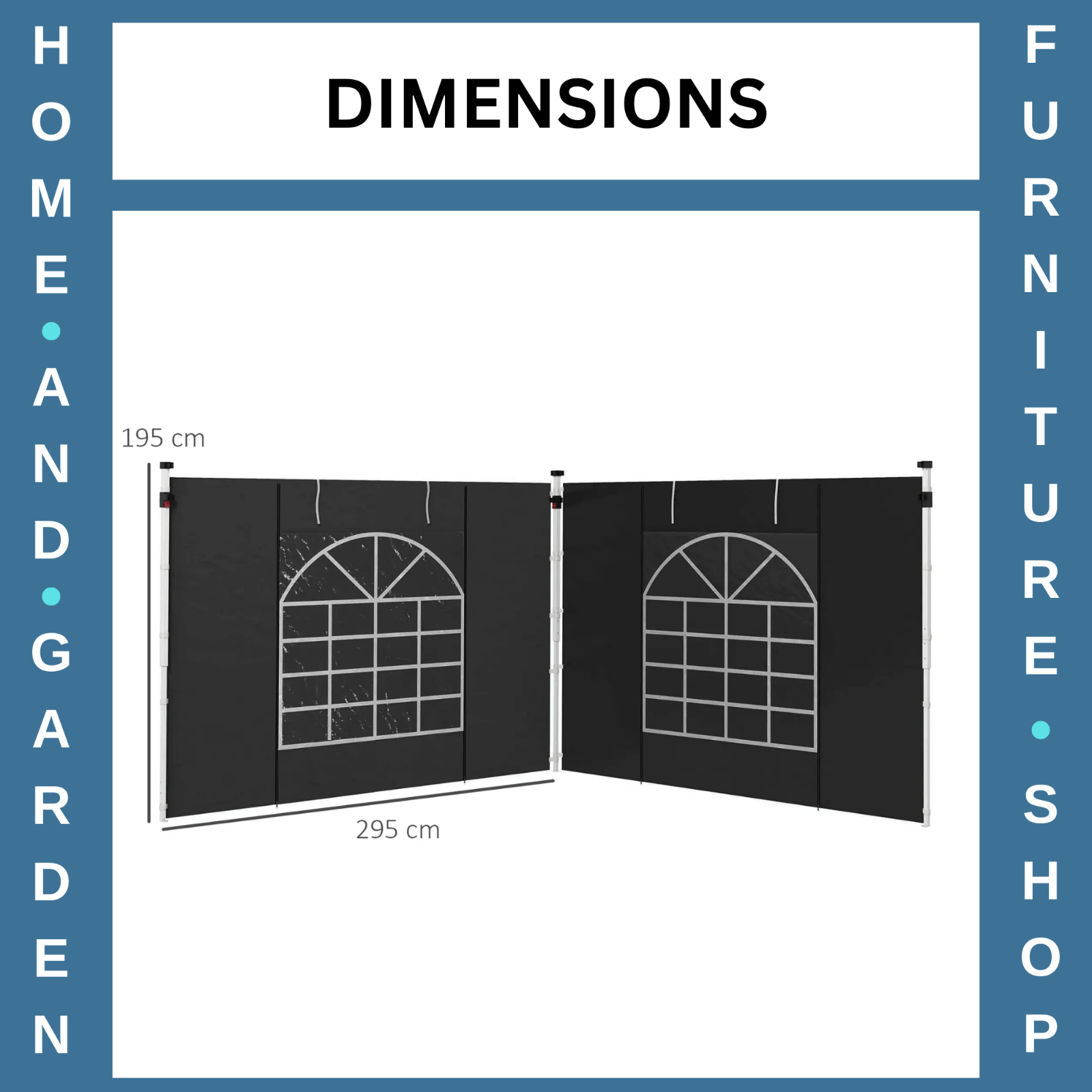 3x3m 3x6m Pop Up Gazebo Side Panels Replacement 2 Pack Black Replacement Walls - Home and Garden Furniture Shop - #rustic - furniture#