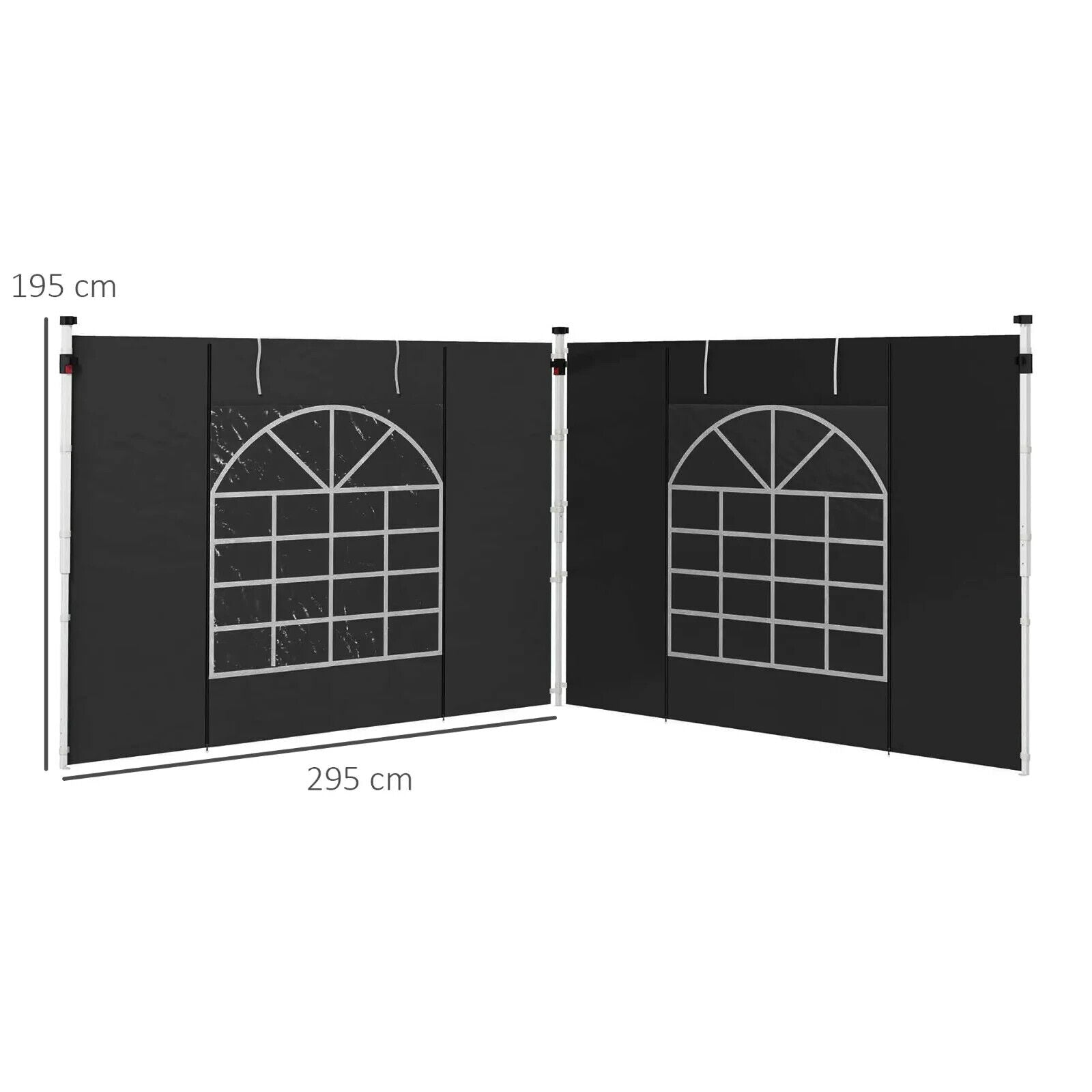 3x3m 3x6m Pop Up Gazebo Side Panels Replacement 2 Pack Black Replacement Walls - Home and Garden Furniture Shop - #rustic - furniture#