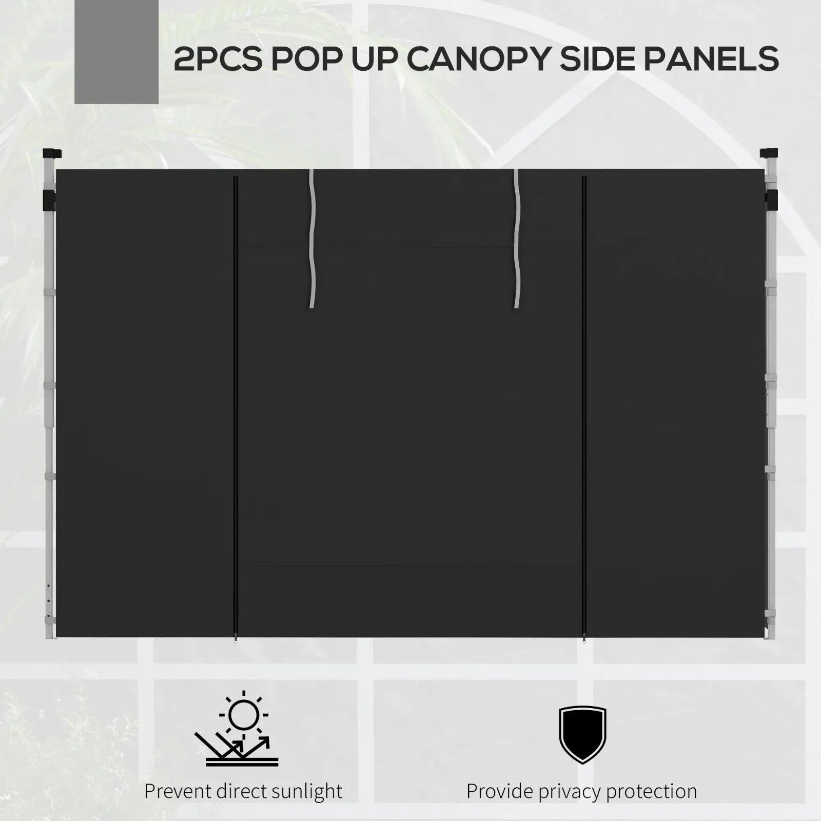 3x3m 3x6m Pop Up Gazebo Side Panels Replacement 2 Pack Black Replacement Walls - Home and Garden Furniture Shop - #rustic - furniture#