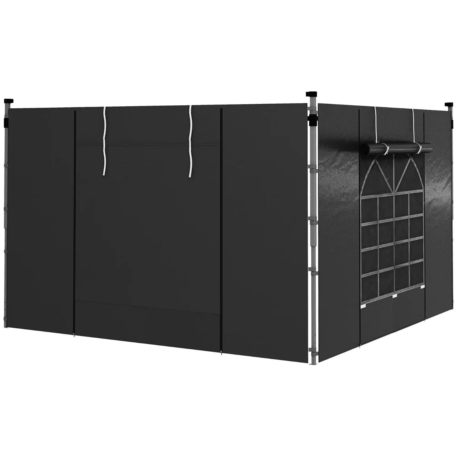 3x3m 3x6m Pop Up Gazebo Side Panels Replacement 2 Pack Black Replacement Walls - Home and Garden Furniture Shop - #rustic - furniture#