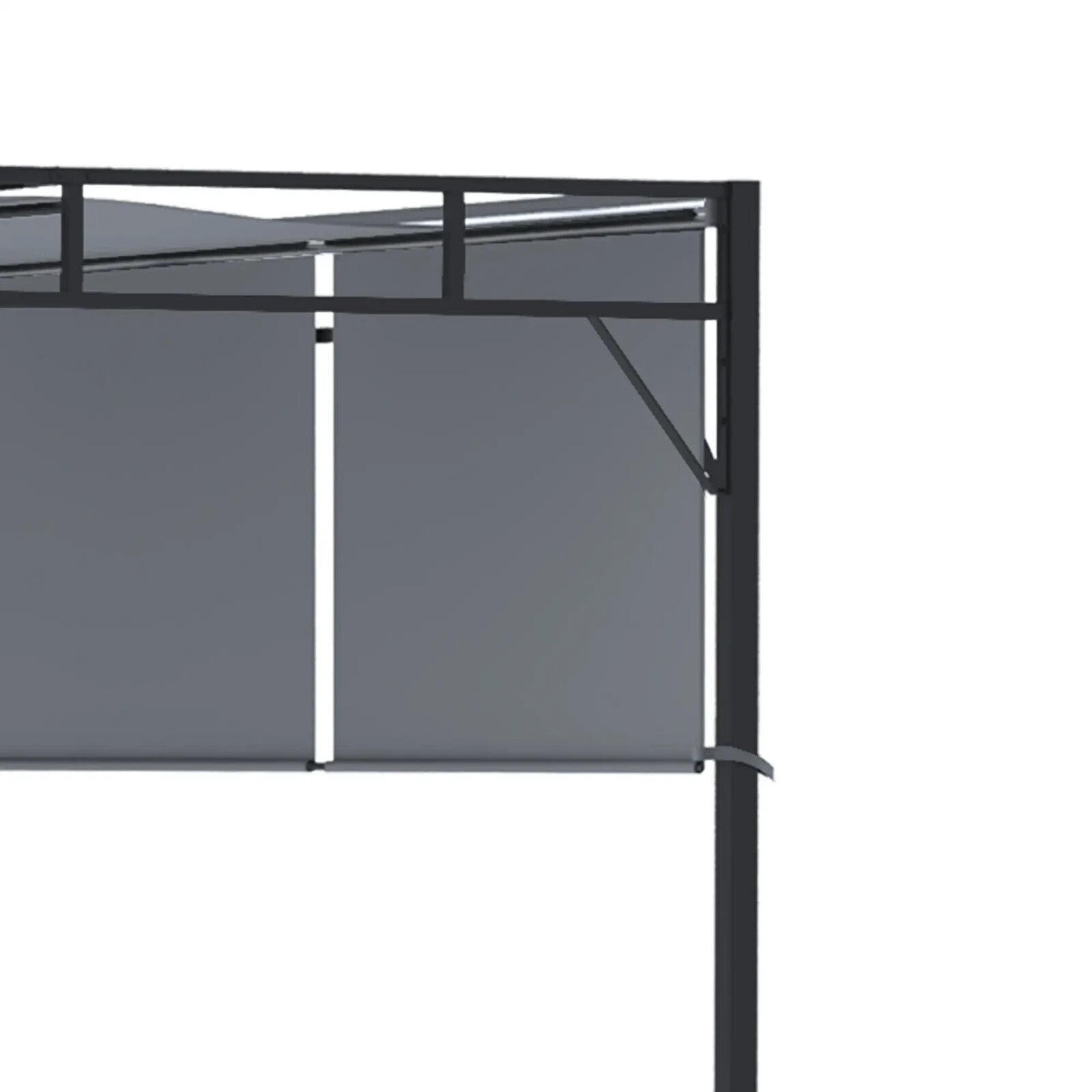 3x3m Steel Pergola Gazebo with Retractable Roof Canopy Garden Patio Shelter - Home and Garden Furniture Shop - rustic - furniture