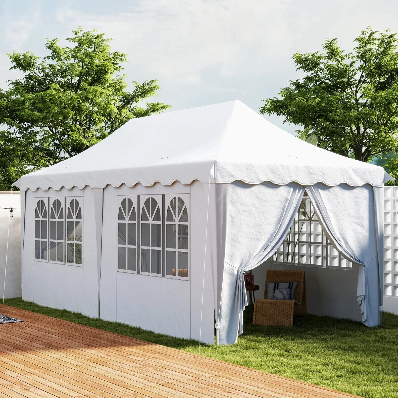 3x6m Garden Pop - Up Gazebo with Sides and Carry Bag - UPF50+ Outdoor Event Tent - Home and Garden Furniture Shop - #rustic - furniture#
