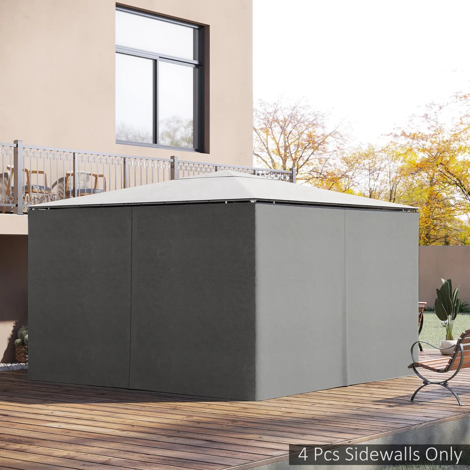 4 Pack Gazebo Replacement Sidewalls Privacy Panels for 3x4m Pavilion Canopy Tent - Home and Garden Furniture Shop - rustic - furniture