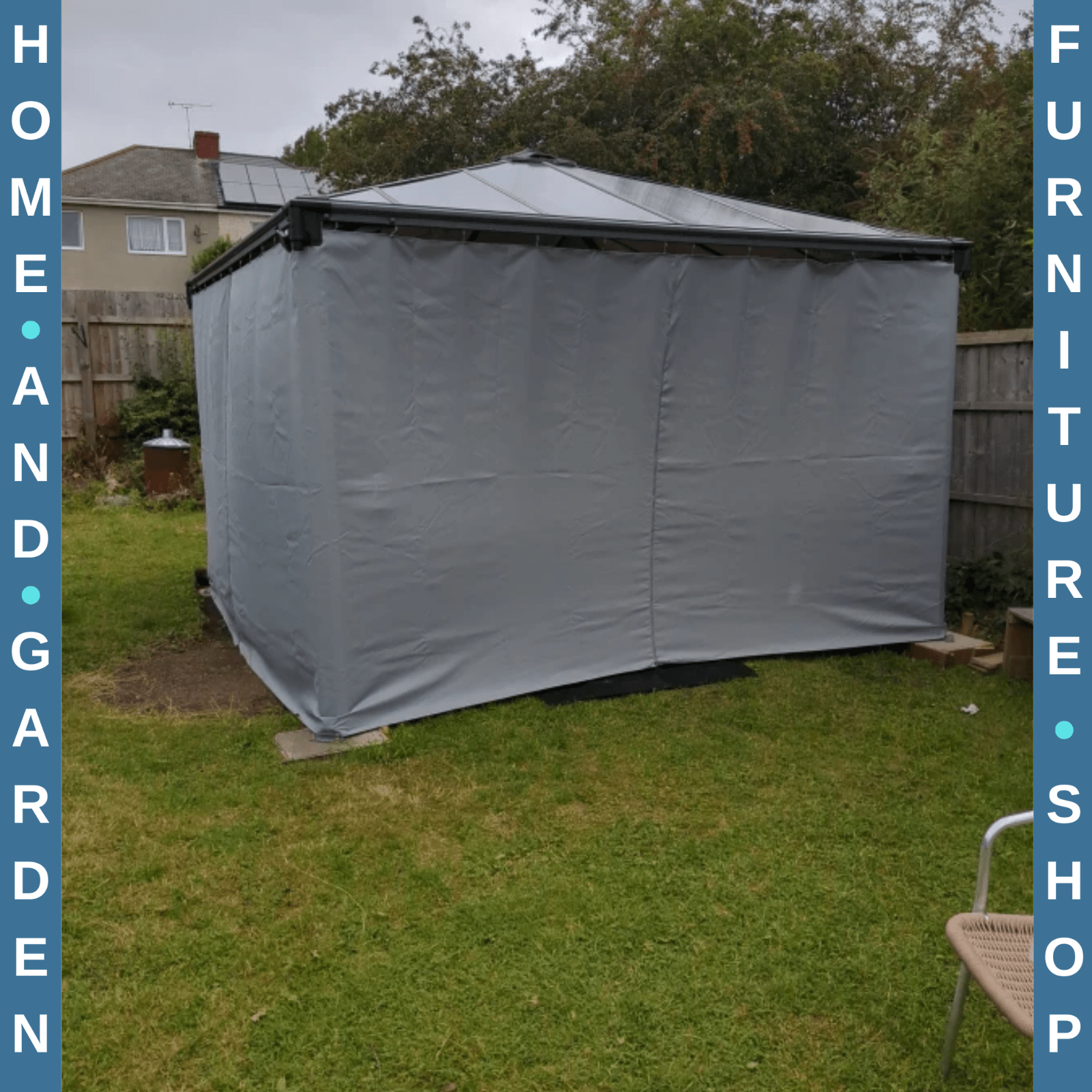 4 Pack Gazebo Replacement Sidewalls Privacy Panels for 3x4m Pavilion Canopy Tent - Home and Garden Furniture Shop - rustic - furniture