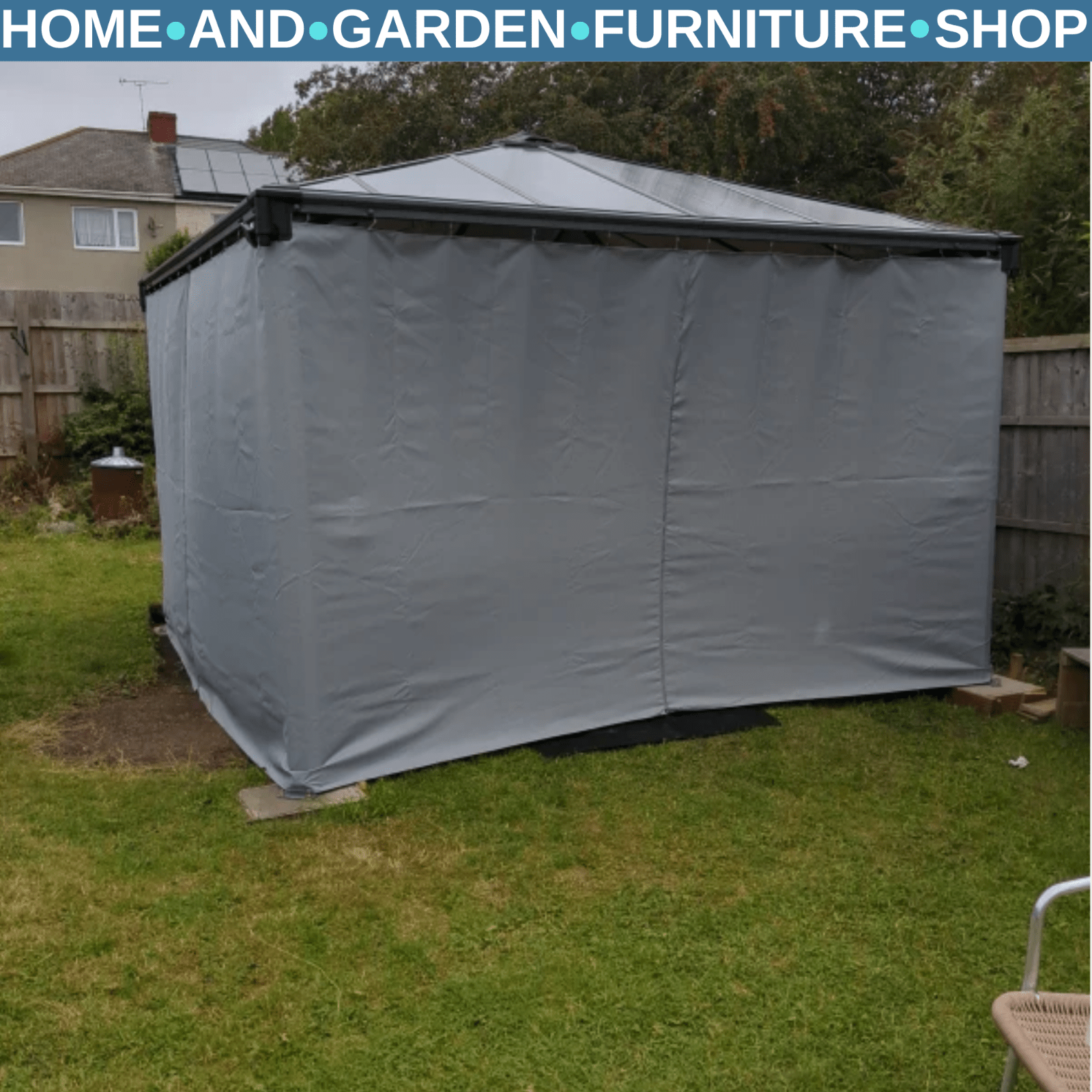 4 Pack Gazebo Replacement Sidewalls Privacy Panels for 3x4m Pavilion Canopy Tent - Home and Garden Furniture Shop - rustic - furniture