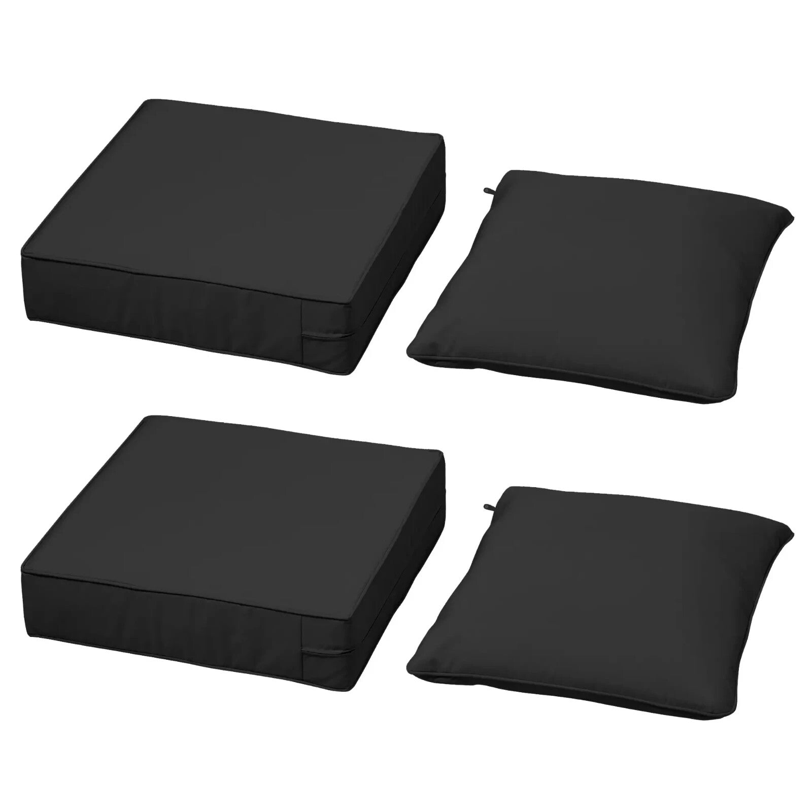 4 Pcs Outdoor Cushion Set Seat and Back Replacement for Patio Garden Chairs Set - Home and Garden Furniture Shop - rustic - furniture