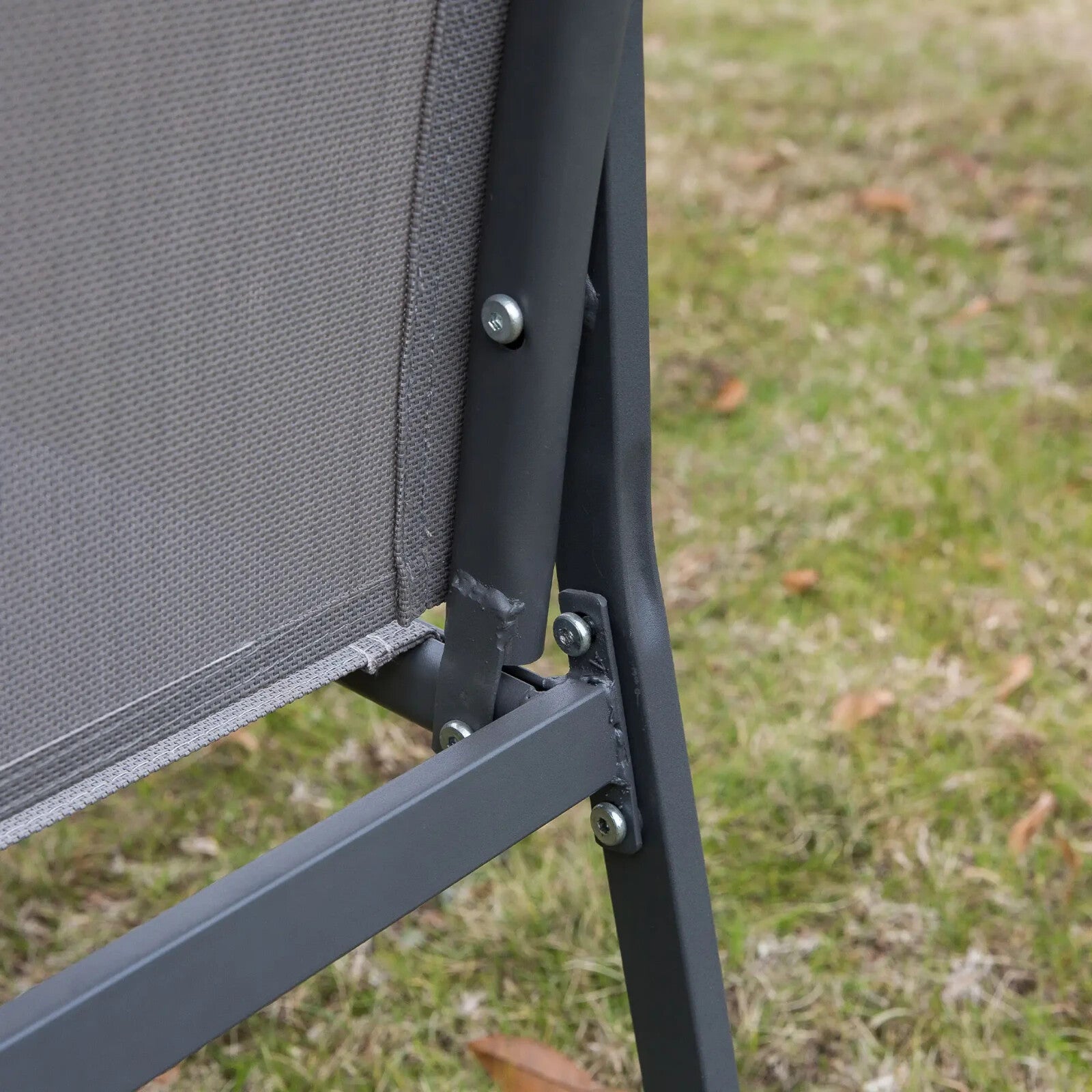 4 Pcs Outdoor Dining Set with Loveseat Chairs Glass Table Steel Garden Furniture - Home and Garden Furniture Shop - rustic - furniture