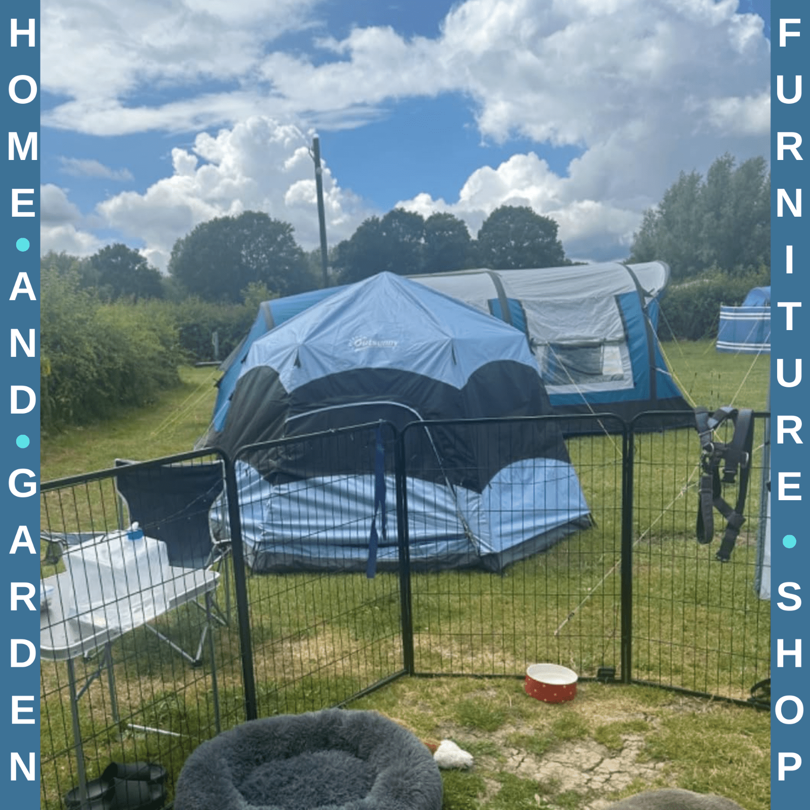 4 Person Hexagon Dome Tent Pop Up Camping Shelter with Rainfly and Welded Floor - Home and Garden Furniture Shop - rustic - furniture