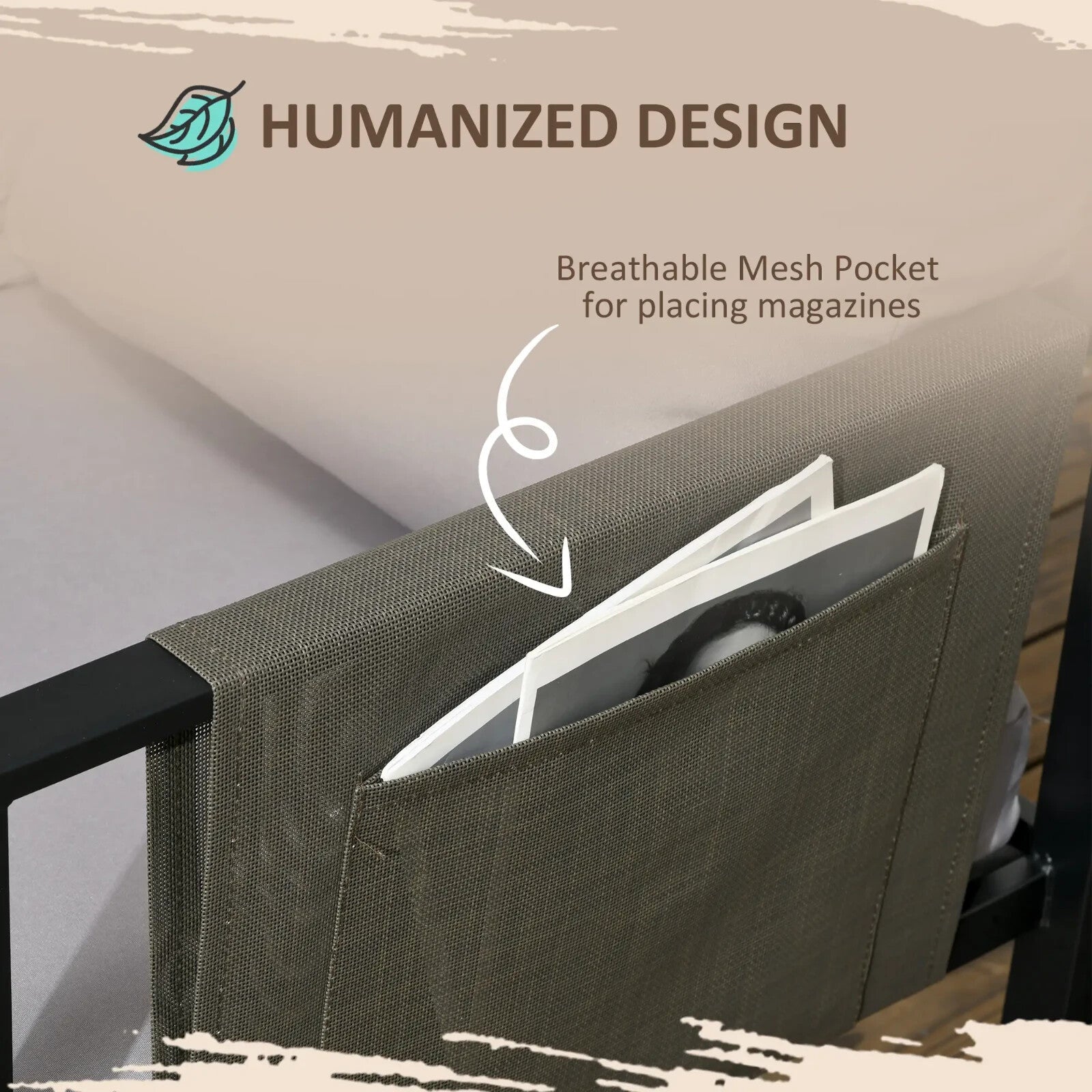 4 Piece Metal Garden Furniture Set with Mesh Chairs & Glass Coffee Table Grey - Home and Garden Furniture Shop - rustic - furniture