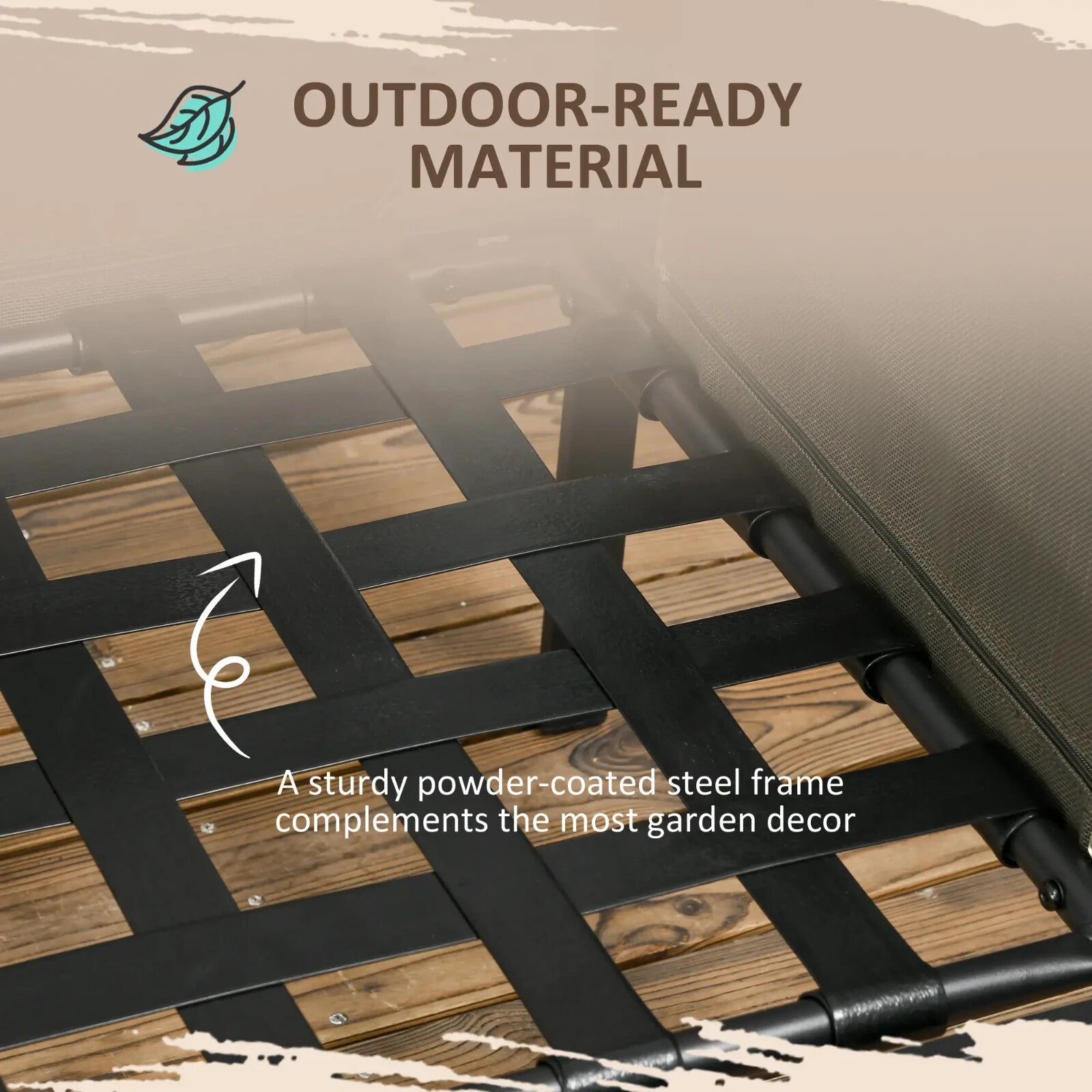 4 Piece Metal Garden Furniture Set with Mesh Chairs & Glass Coffee Table Grey - Home and Garden Furniture Shop - rustic - furniture