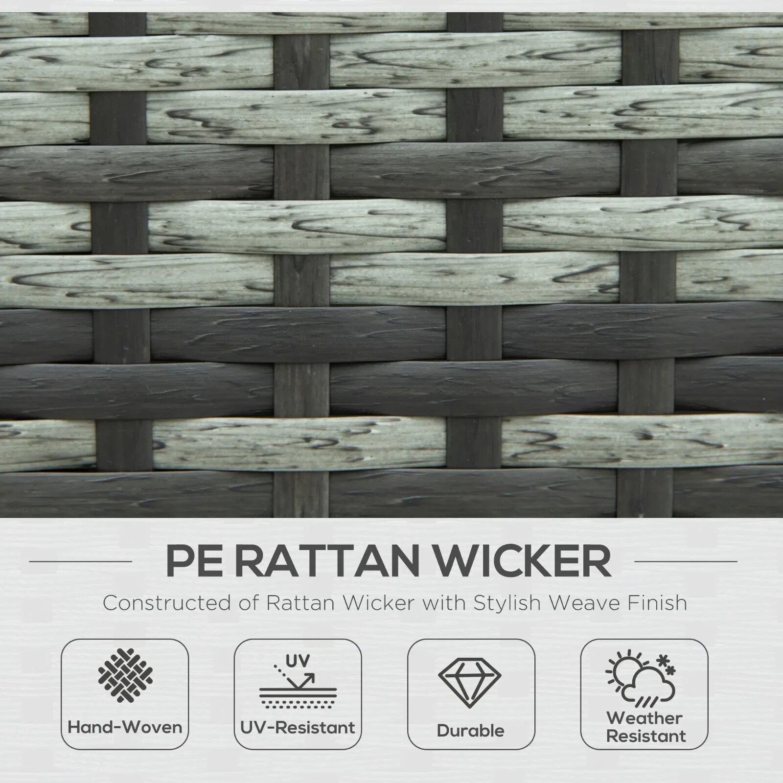 4 Piece Rattan Garden Furniture Set w/ Corner Sofa Loveseat & Patio Dining Table - Home and Garden Furniture Shop - rustic - furniture