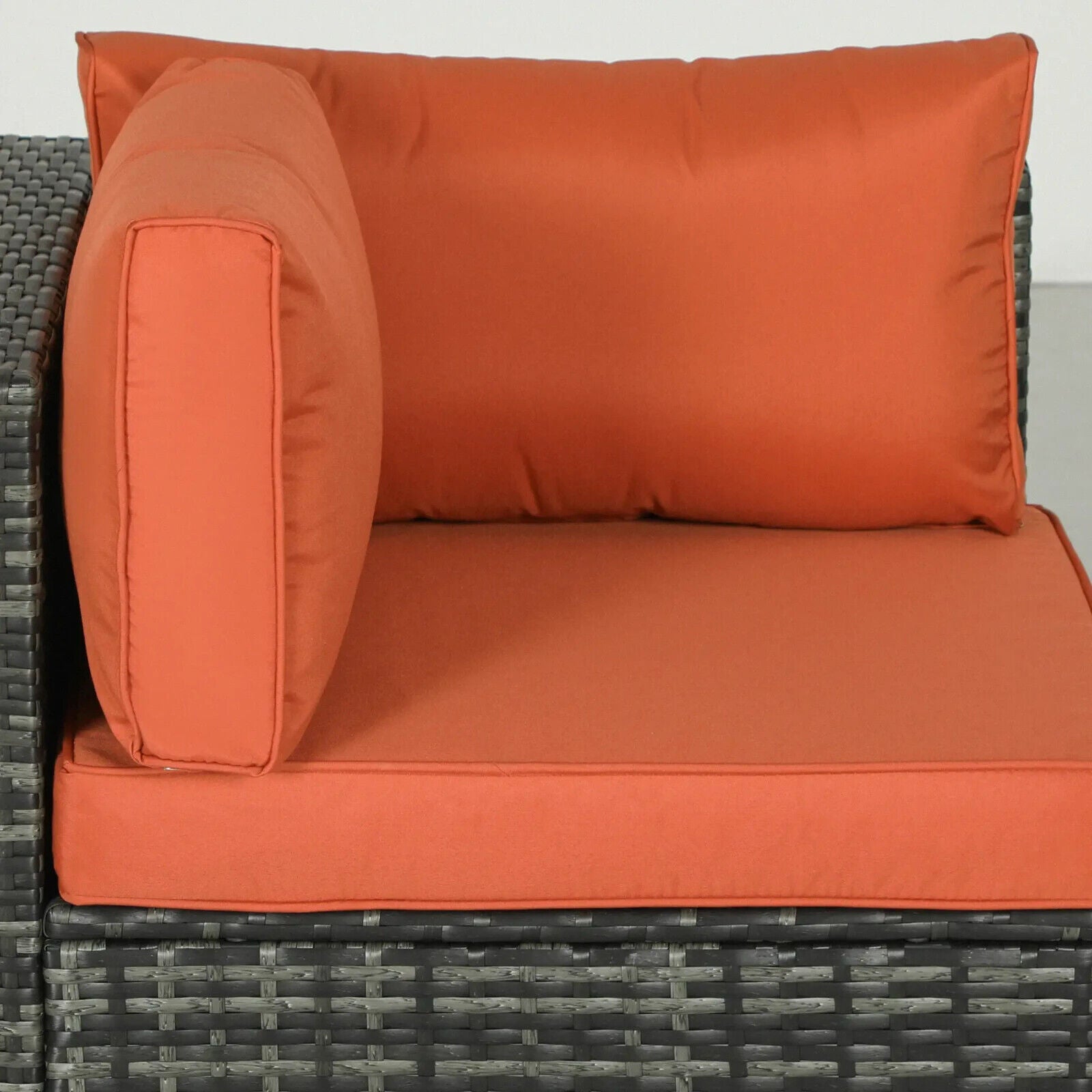 4 Piece Rattan Garden Furniture Set with Corner Sofa Loveseat and Coffee Table - Home and Garden Furniture Shop - #rustic - furniture#