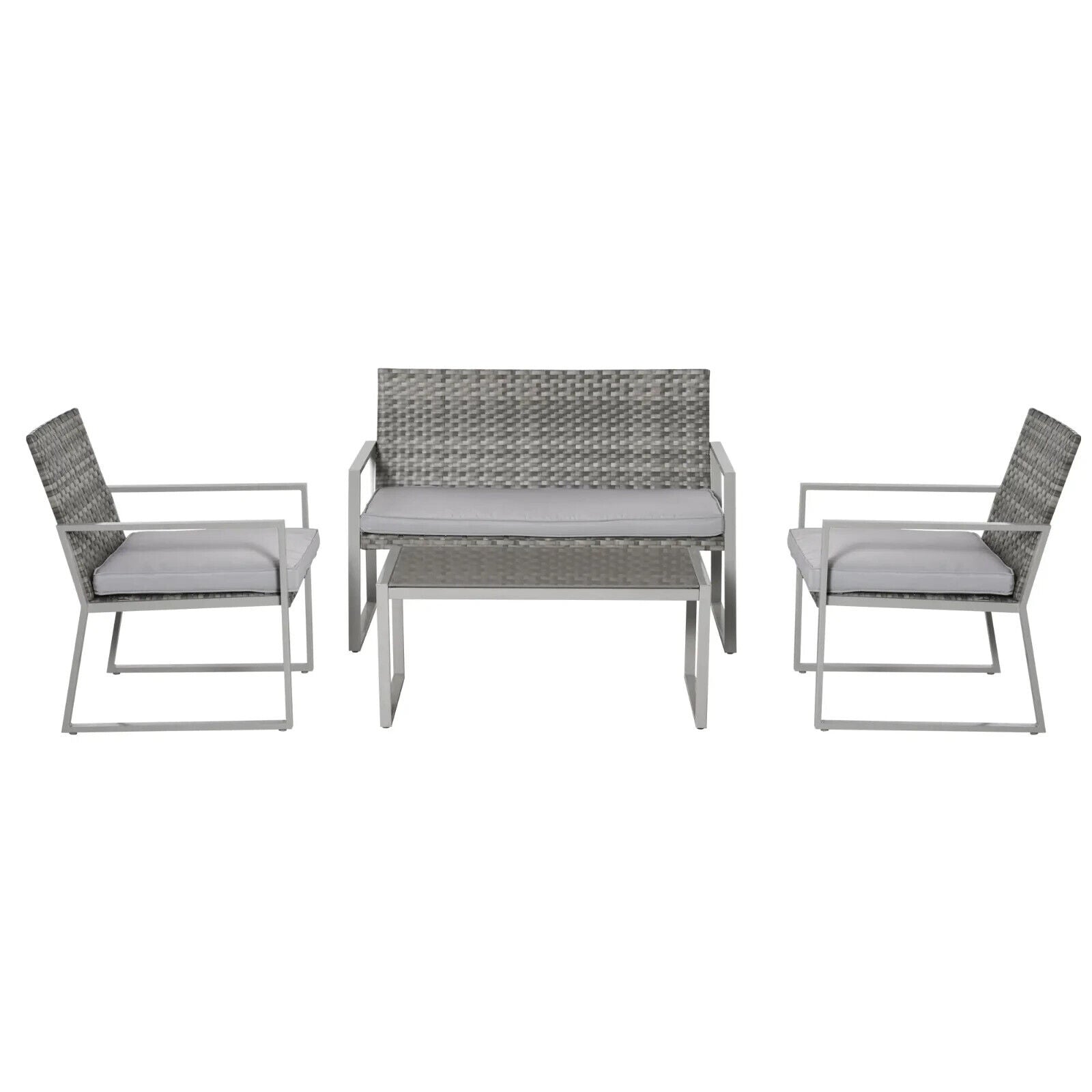 4 Piece Rattan Outdoor Garden Furniture Set w/ Seating for Patio or Conservatory - Home and Garden Furniture Shop - #rustic - furniture#