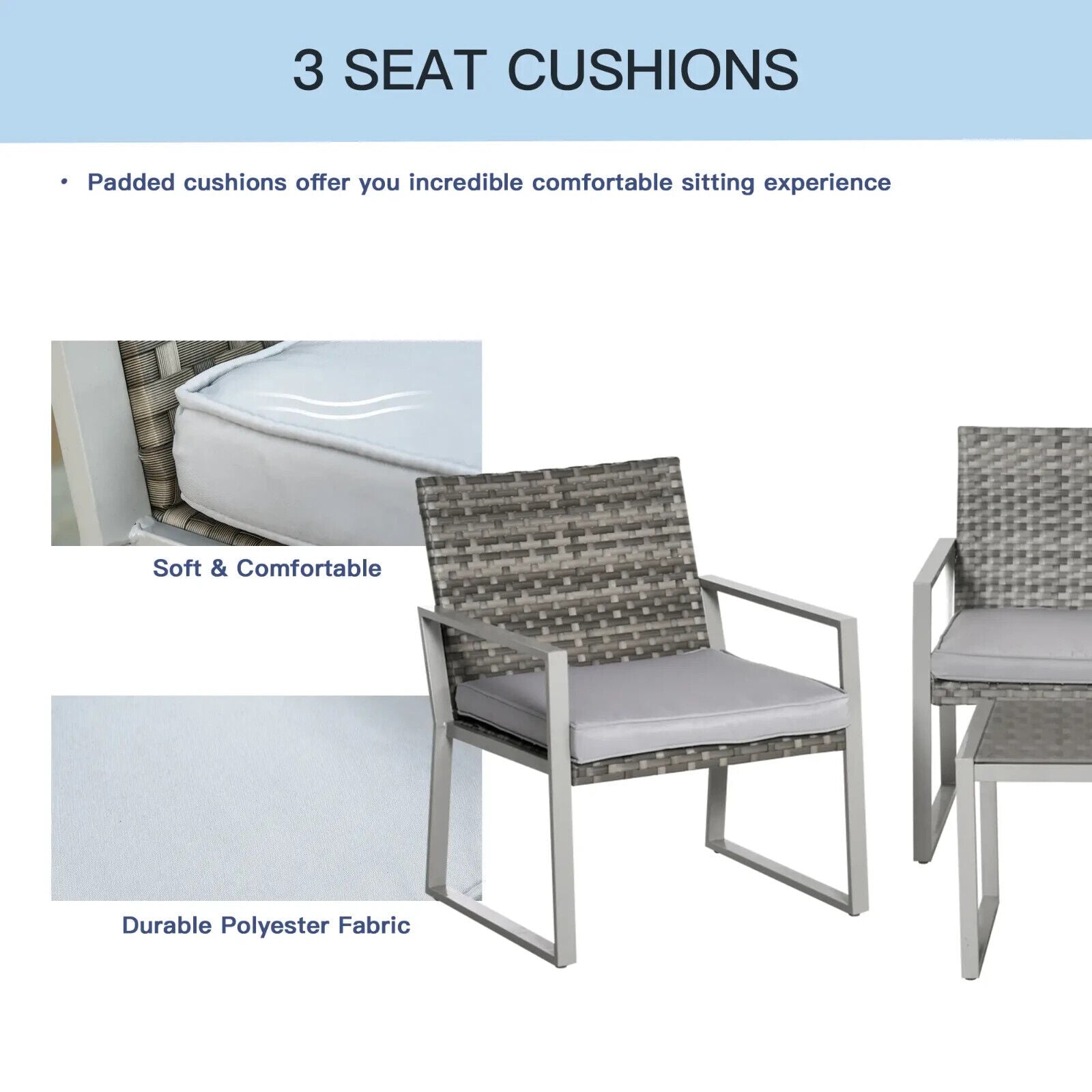 4 Piece Rattan Outdoor Garden Furniture Set w/ Seating for Patio or Conservatory - Home and Garden Furniture Shop - #rustic - furniture#