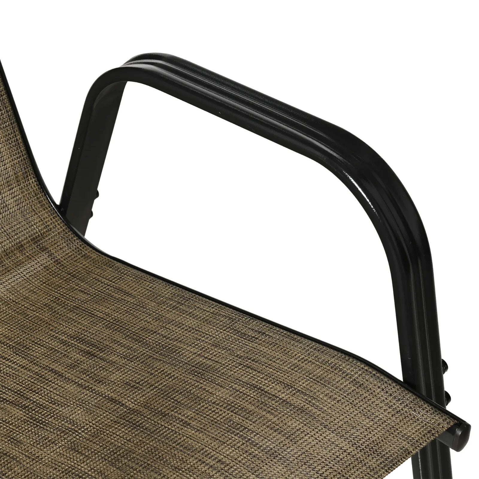 4 Piece Stackable Garden Dining Chair with Armrests & High Back Mesh Seating Set - Home and Garden Furniture Shop - rustic - furniture