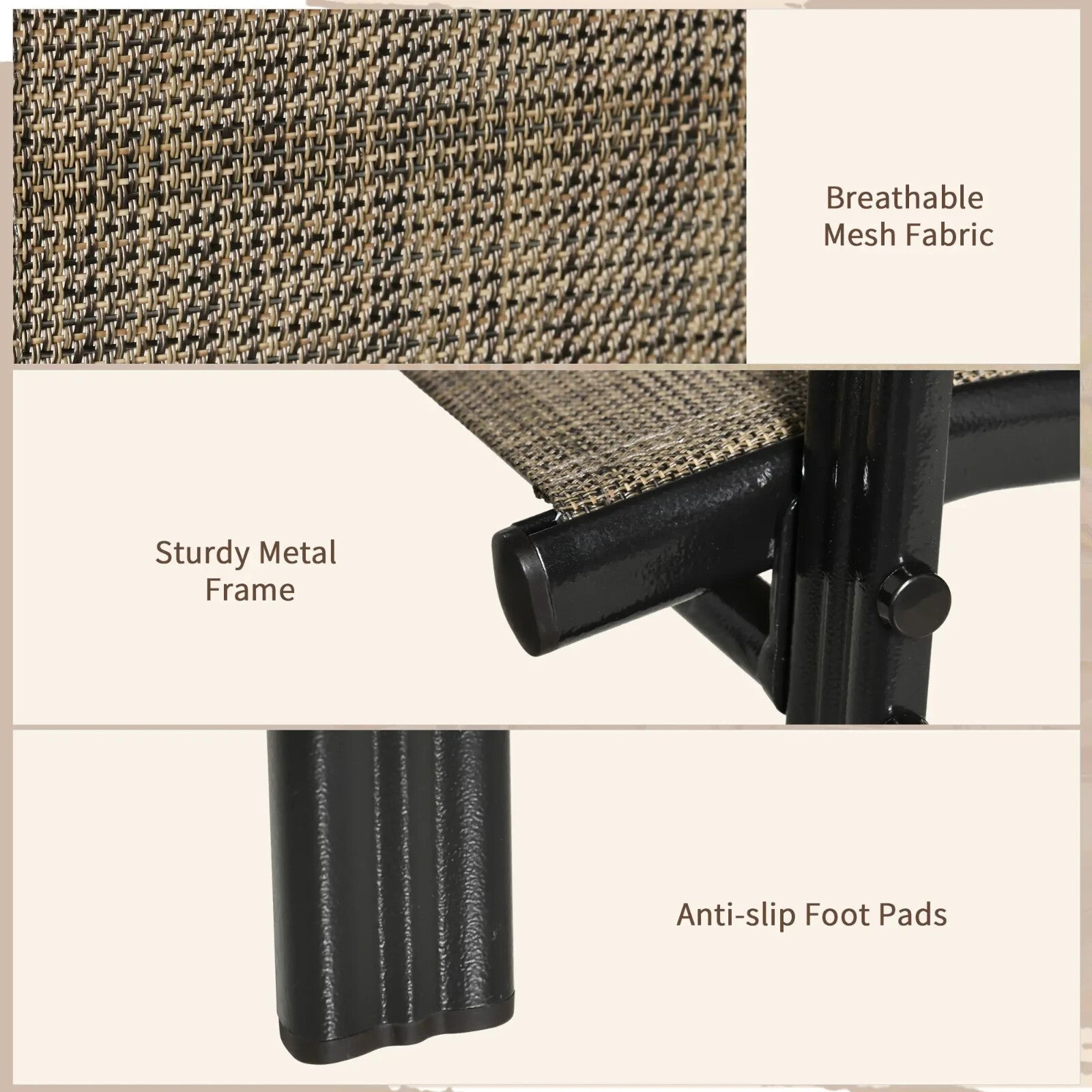 4 Piece Stackable Garden Dining Chair with Armrests & High Back Mesh Seating Set - Home and Garden Furniture Shop - rustic - furniture