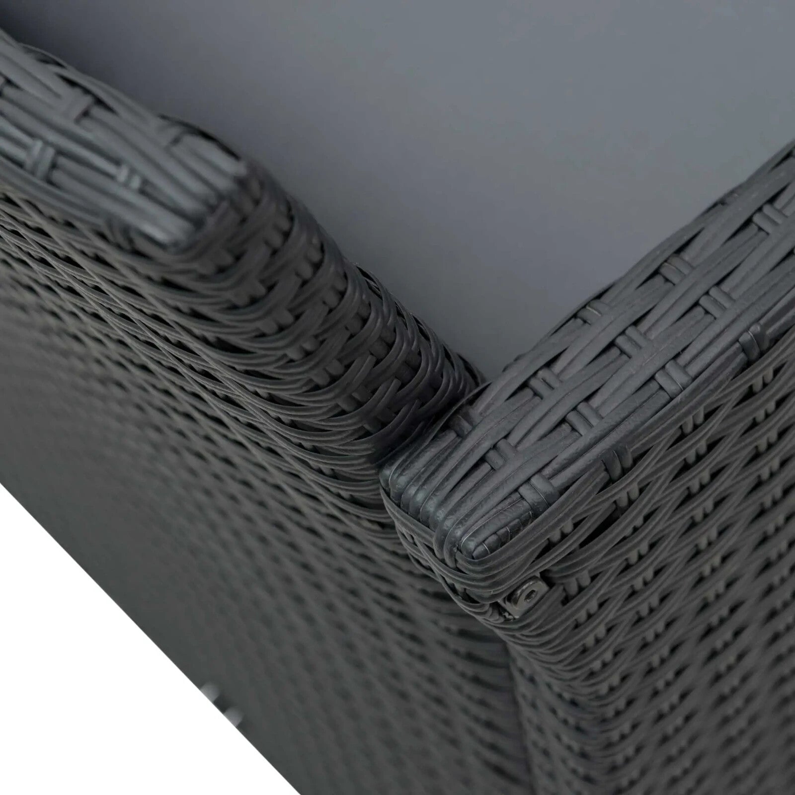 4 Pieces Rattan Sofa Set with Coffee Table for Garden and Outdoor Use Black - Home and Garden Furniture Shop - rustic - furniture