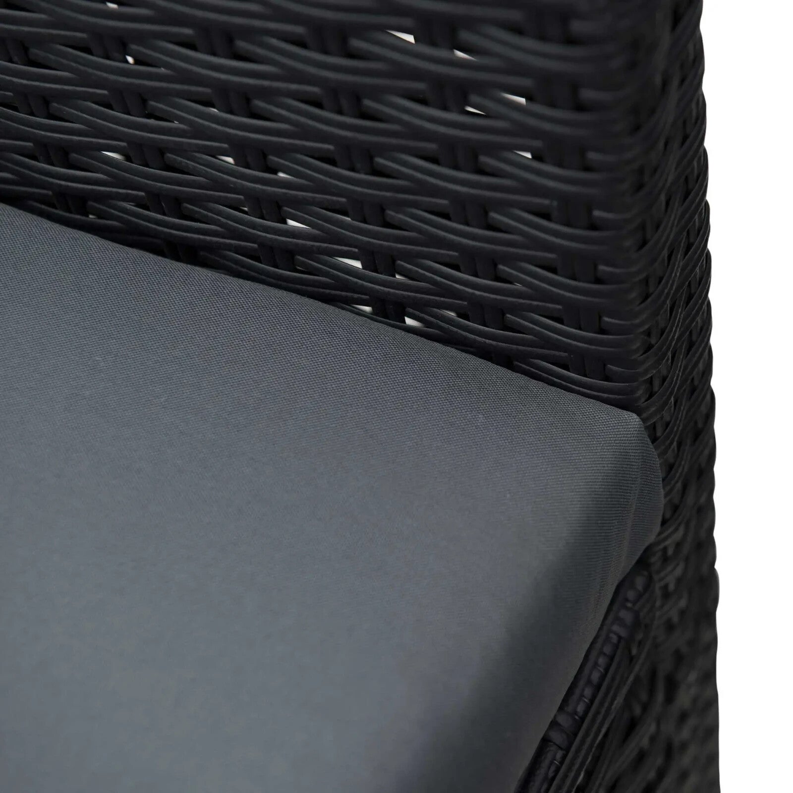 4 Pieces Rattan Sofa Set with Coffee Table for Garden and Outdoor Use Black - Home and Garden Furniture Shop - rustic - furniture