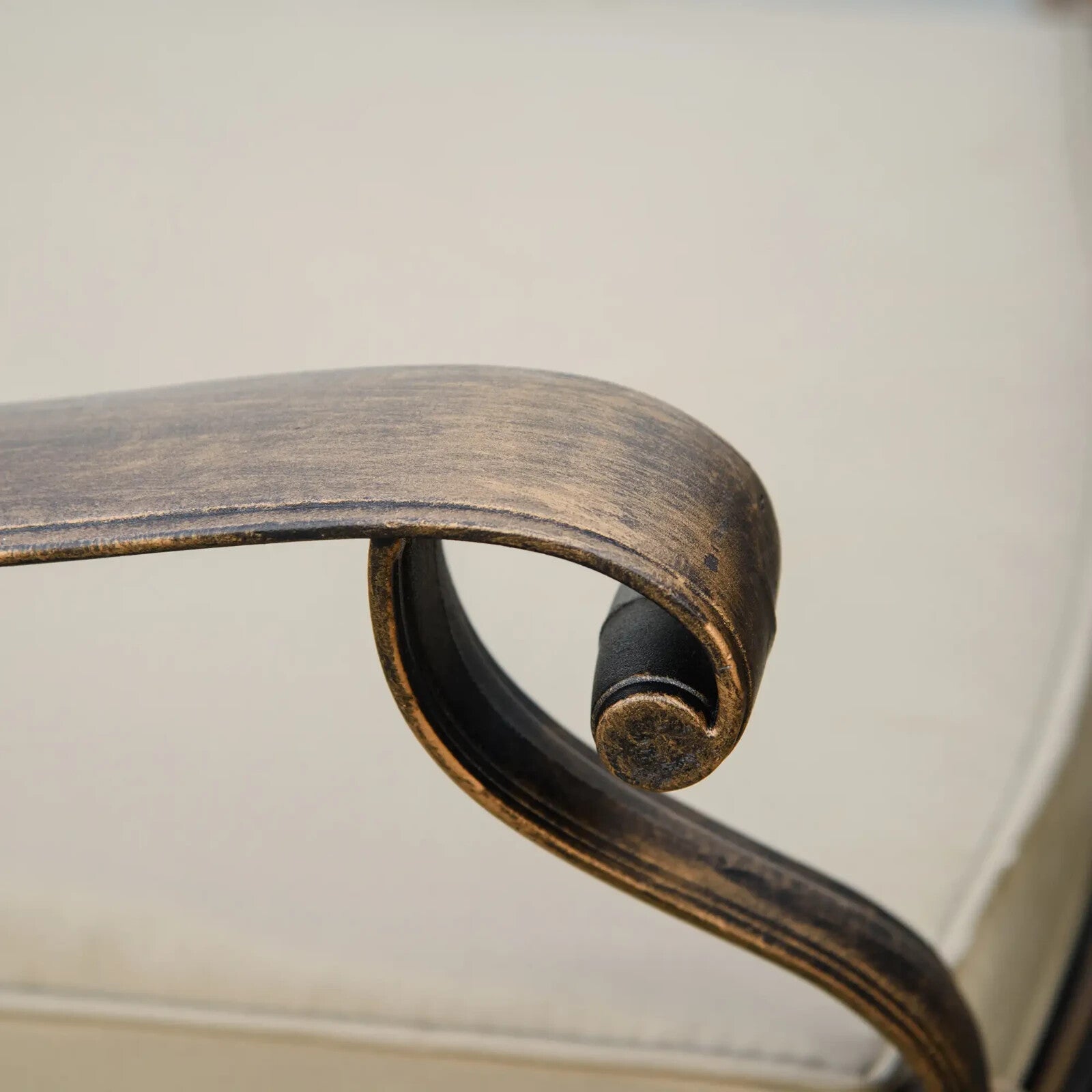 4 Seater Antique Cast Aluminium Garden Dining Set with Cushions and Parasol Hole - Home and Garden Furniture Shop - rustic - furniture