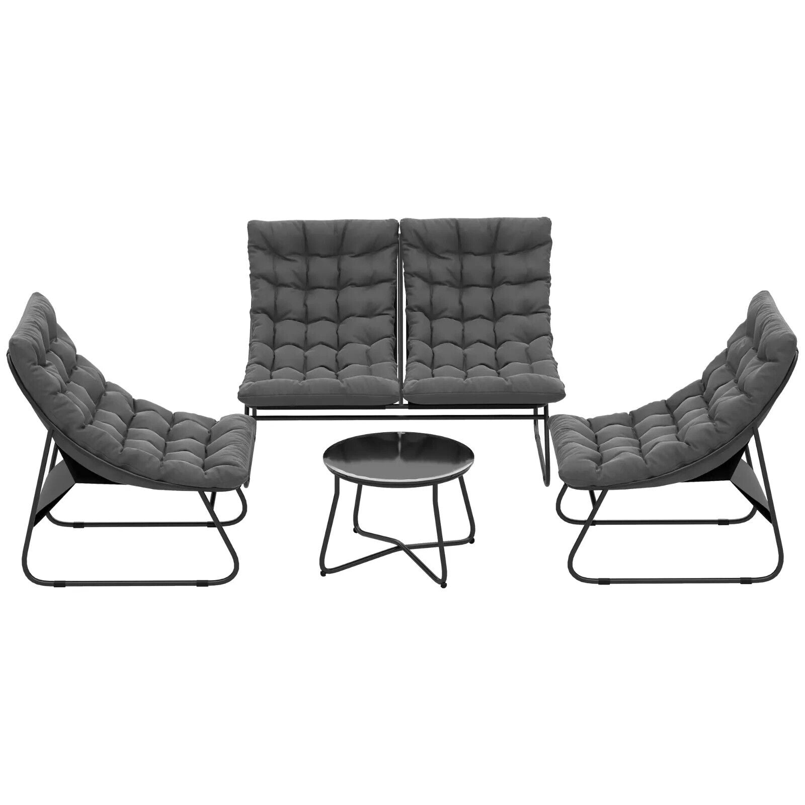 4 Seater Garden Furniture Set - Loveseat, Chairs & Coffee Table with Cushions - Home and Garden Furniture Shop - #rustic - furniture#