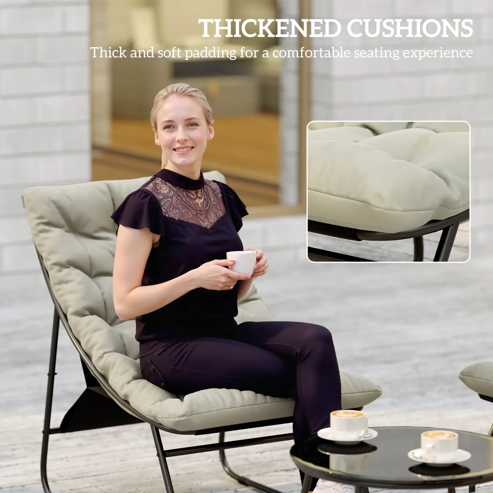 4 Seater Garden Furniture Set with Sofa Chairs and Coffee Table Outdoor Seating - Home and Garden Furniture Shop - rustic - furniture