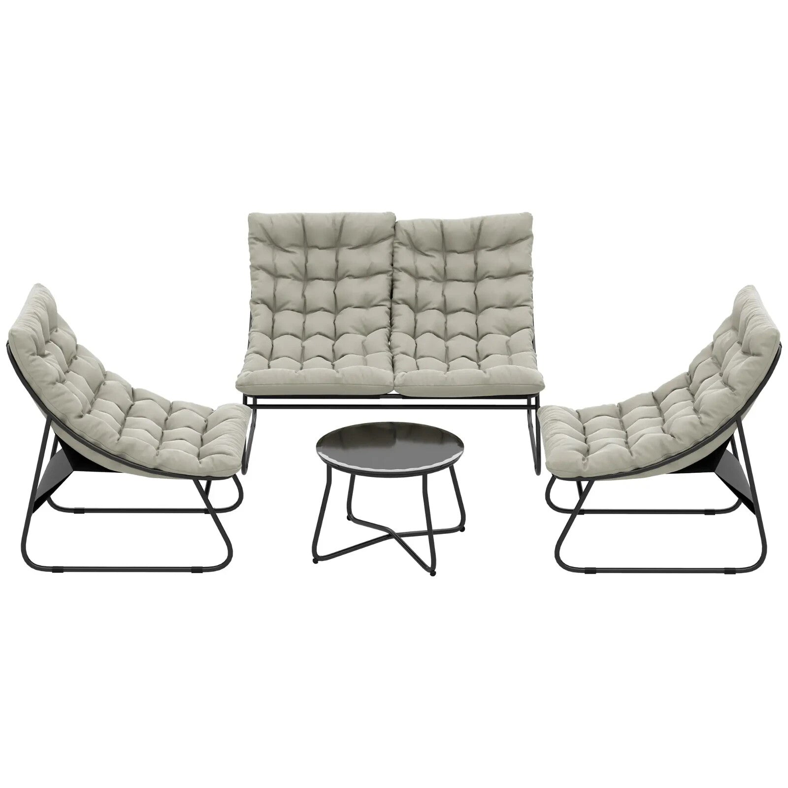 4 Seater Garden Furniture Set with Sofa Chairs and Coffee Table Outdoor Seating - Home and Garden Furniture Shop - rustic - furniture